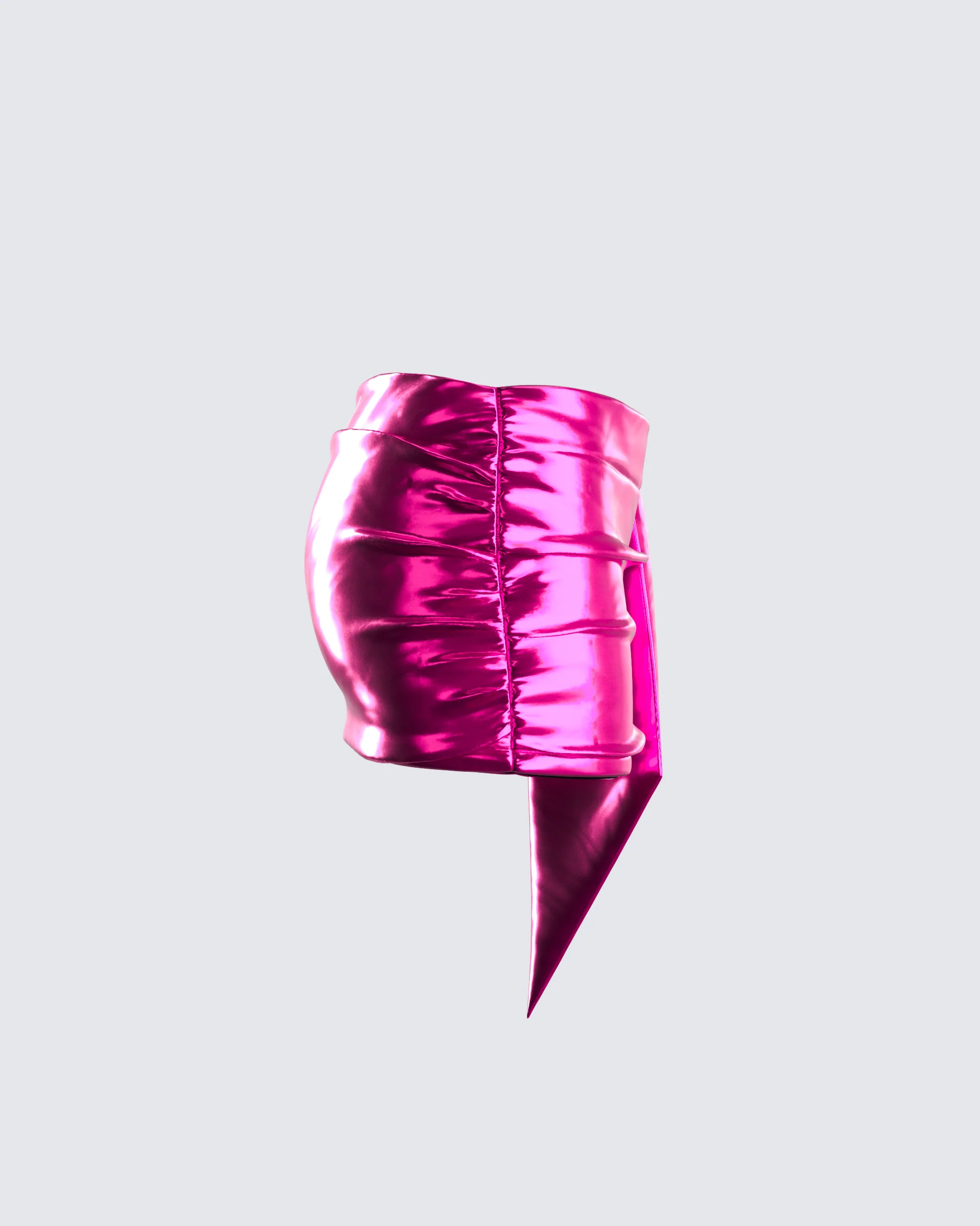 Sanya Pink Metallic Mini Skirt - Image 2