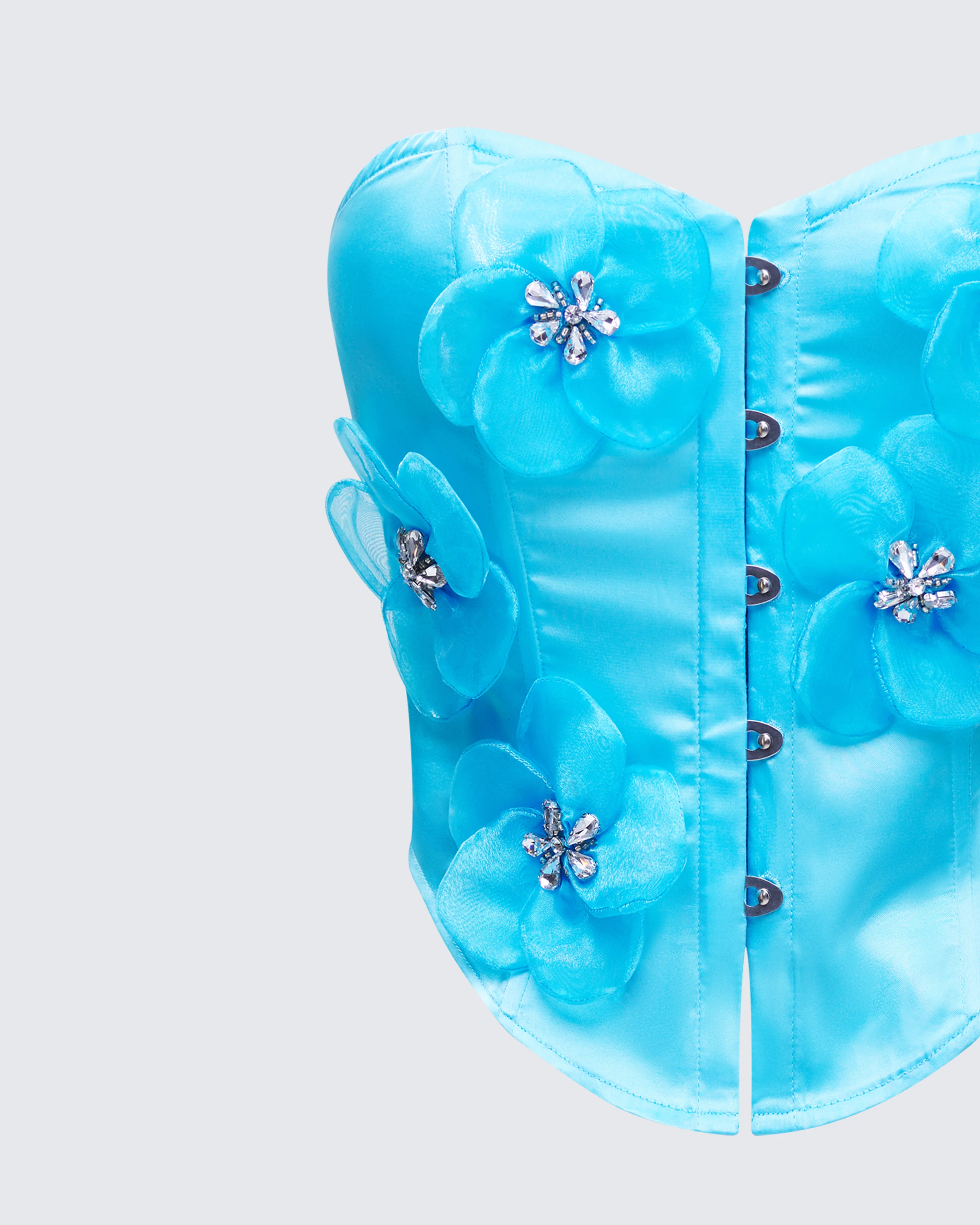 Saranna Blue Flower Corset - Image 6