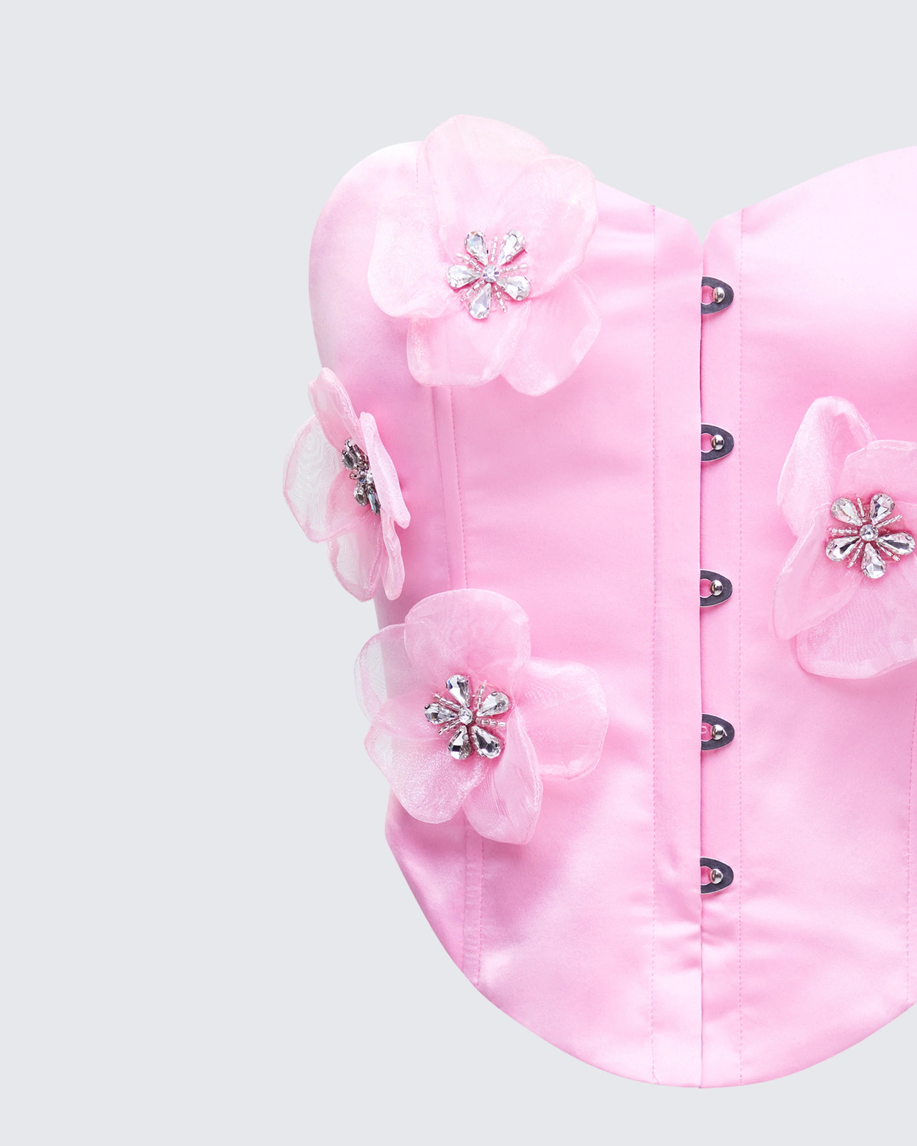 Saranna Pink Flower Corset - Image 6