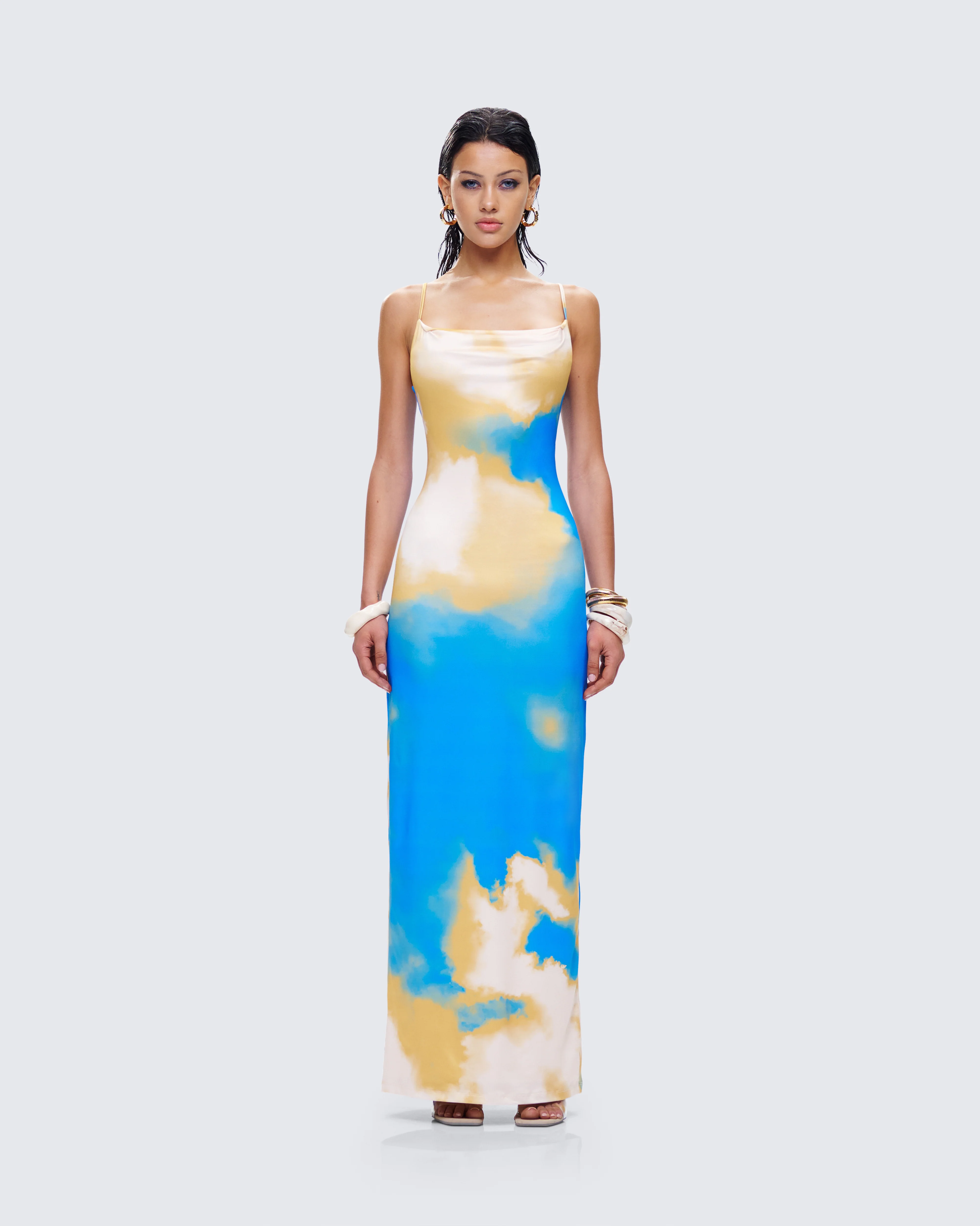 Sari Multi Cowl Neck Maxi Dress - Image 4