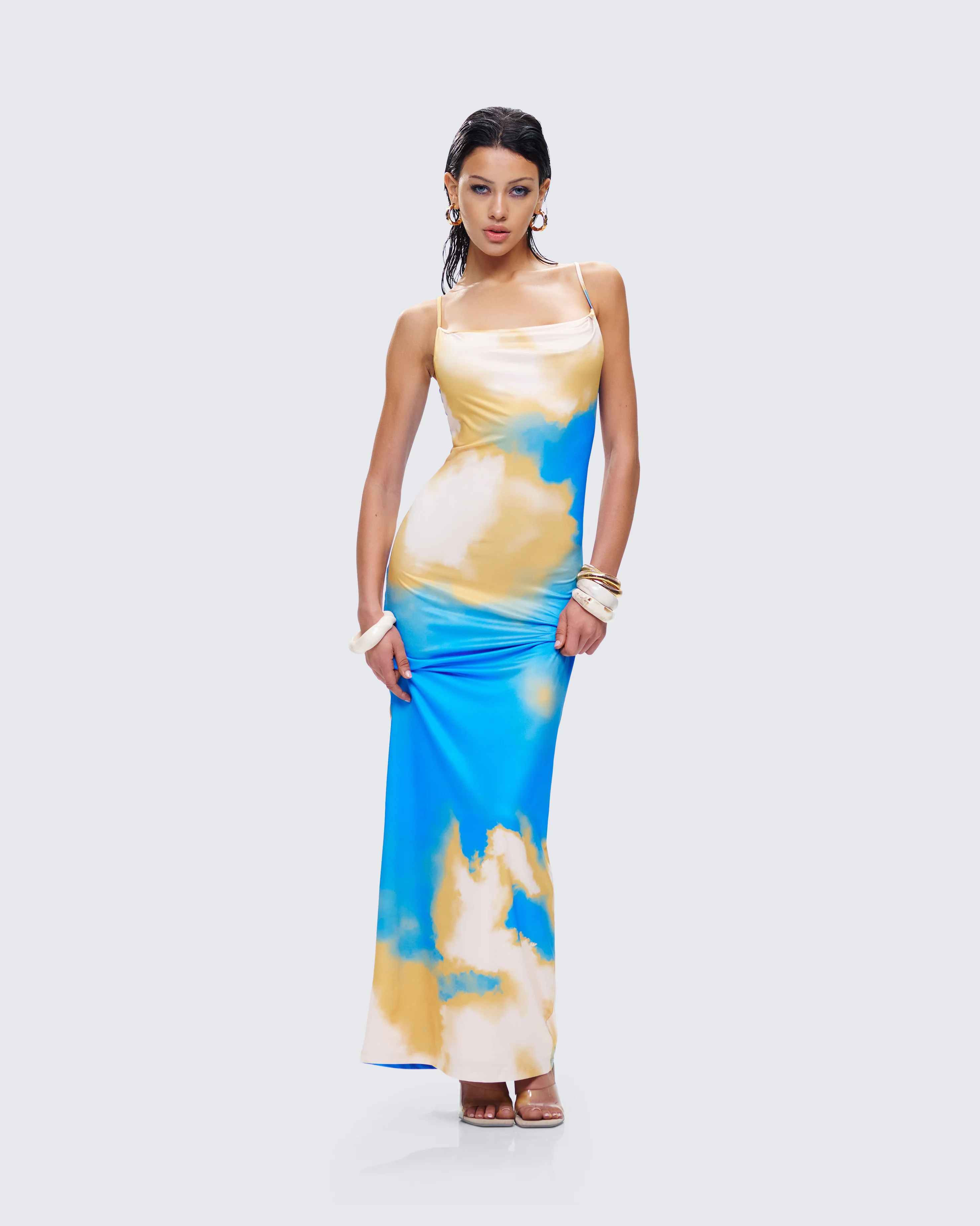 Sari Multi Cowl Neck Maxi Dress - Image 5