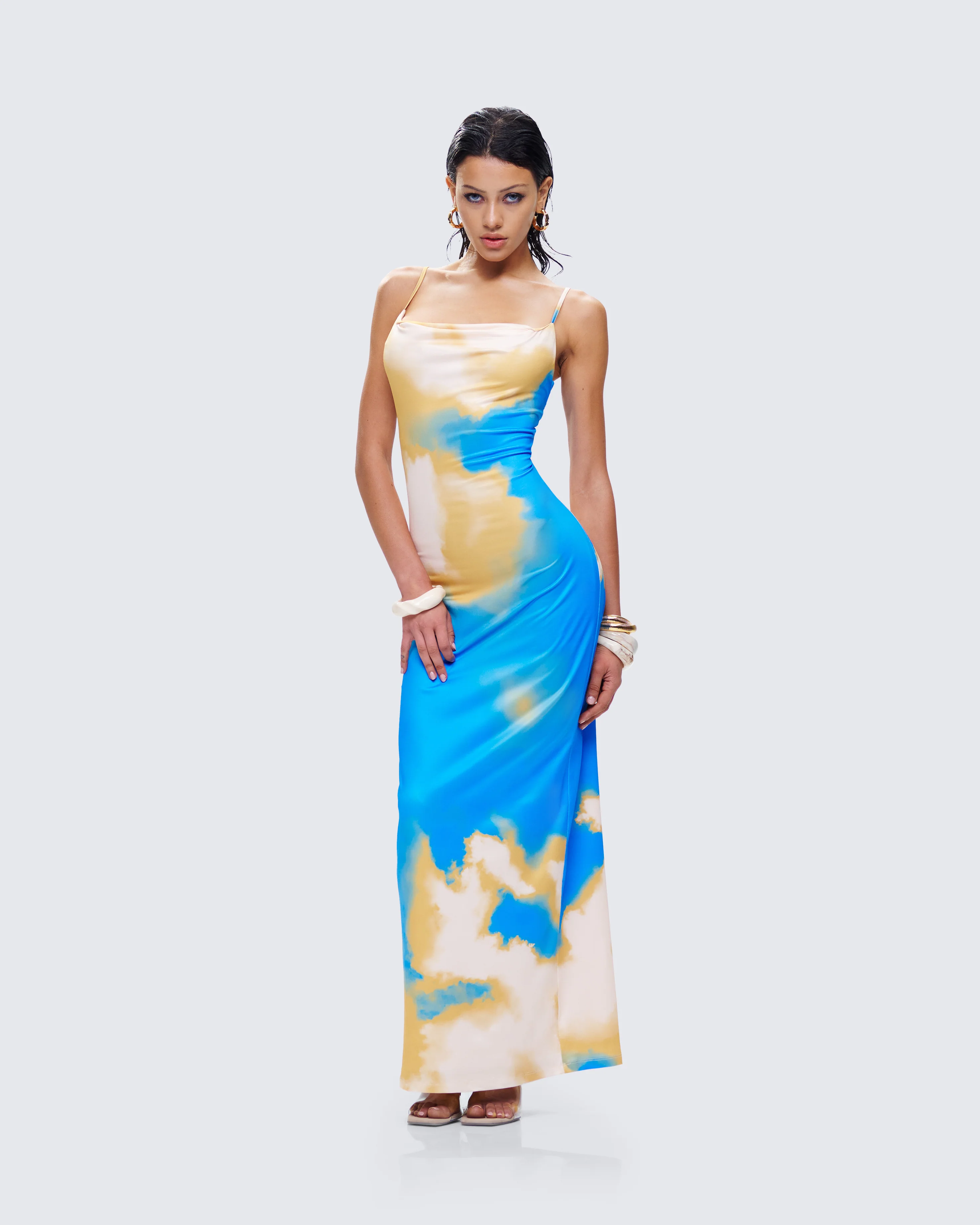 Sari Multi Cowl Neck Maxi Dress - Image 6