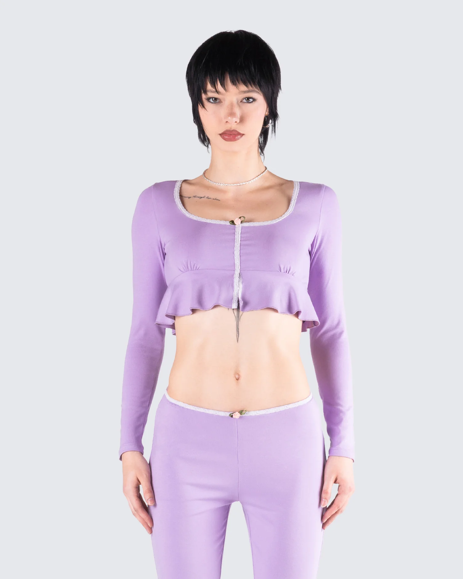 Scout Purple Rib Flyaway Top - Image 4