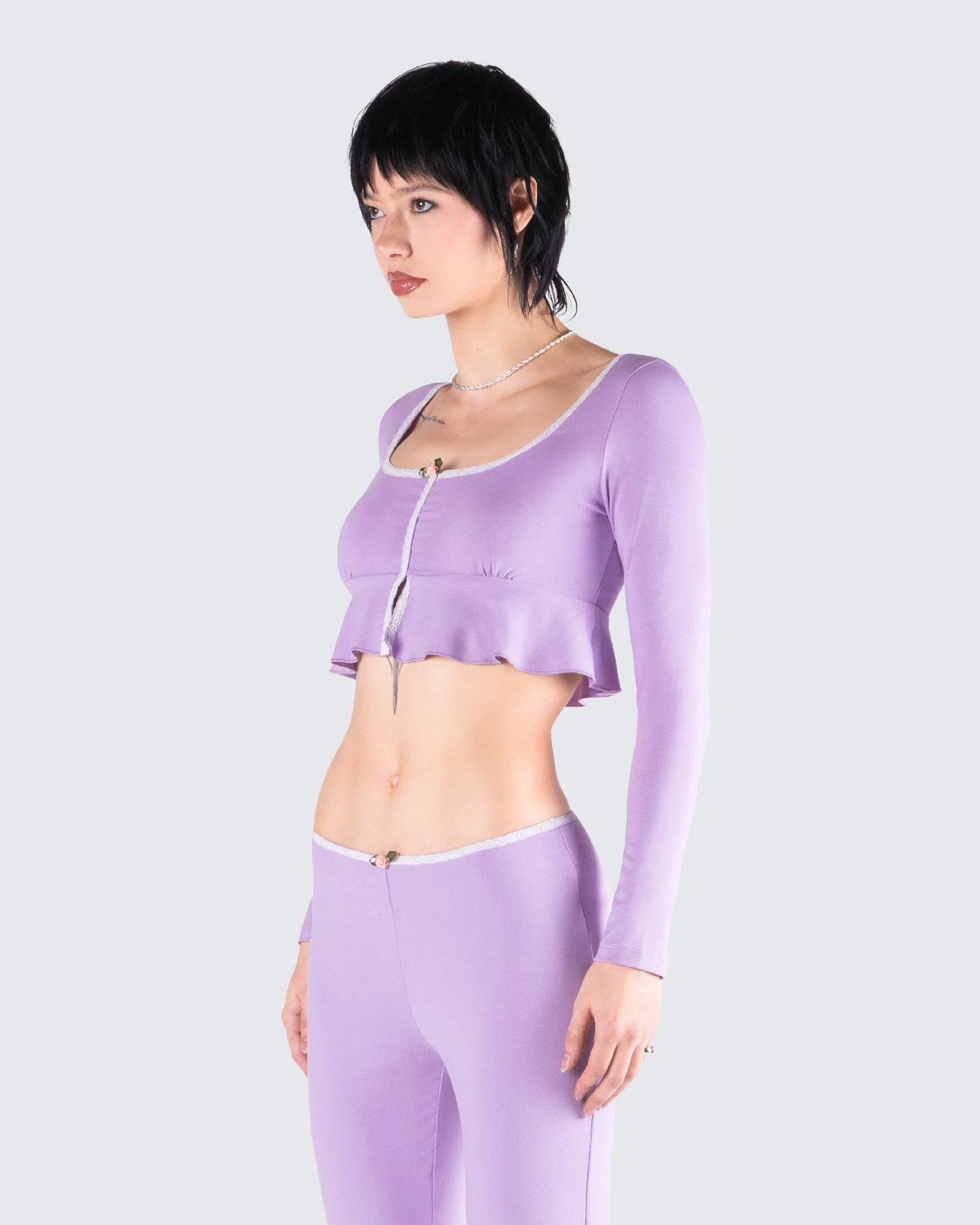 Scout Purple Rib Flyaway Top - Image 5