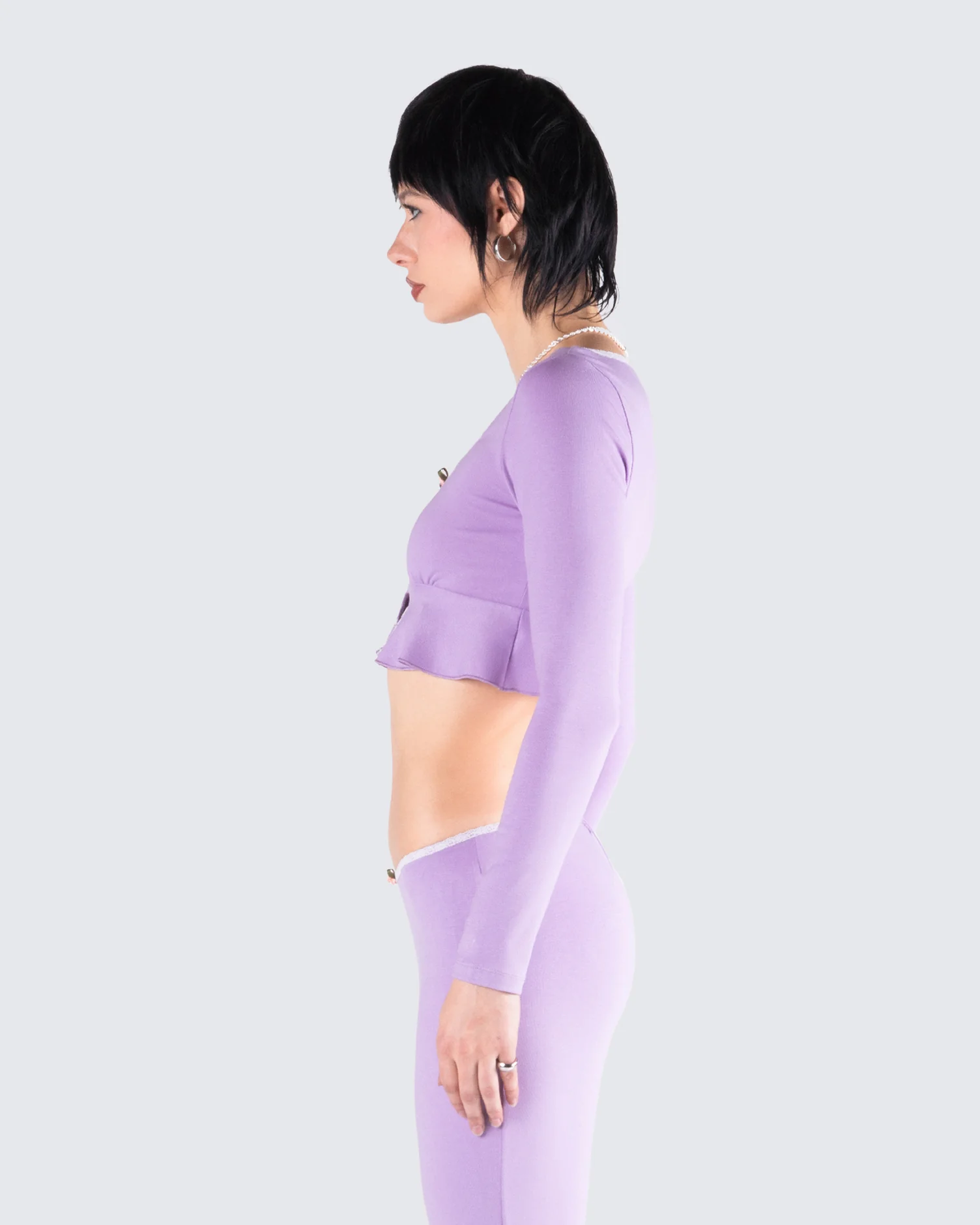 Scout Purple Rib Flyaway Top - Image 6
