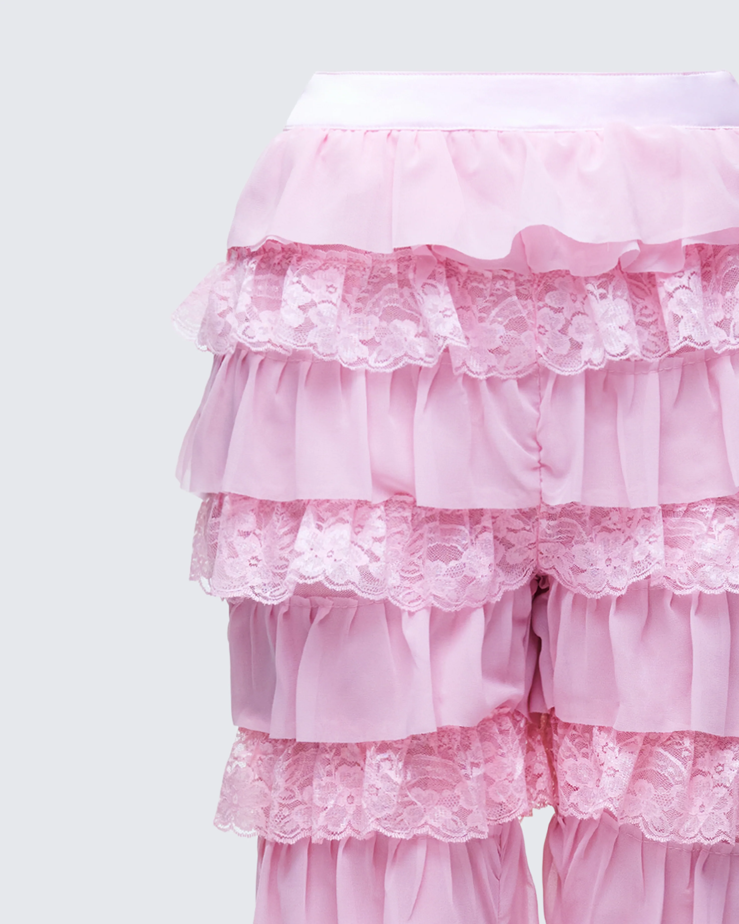 Senara Pink Ruffle Tier Pant - Image 6