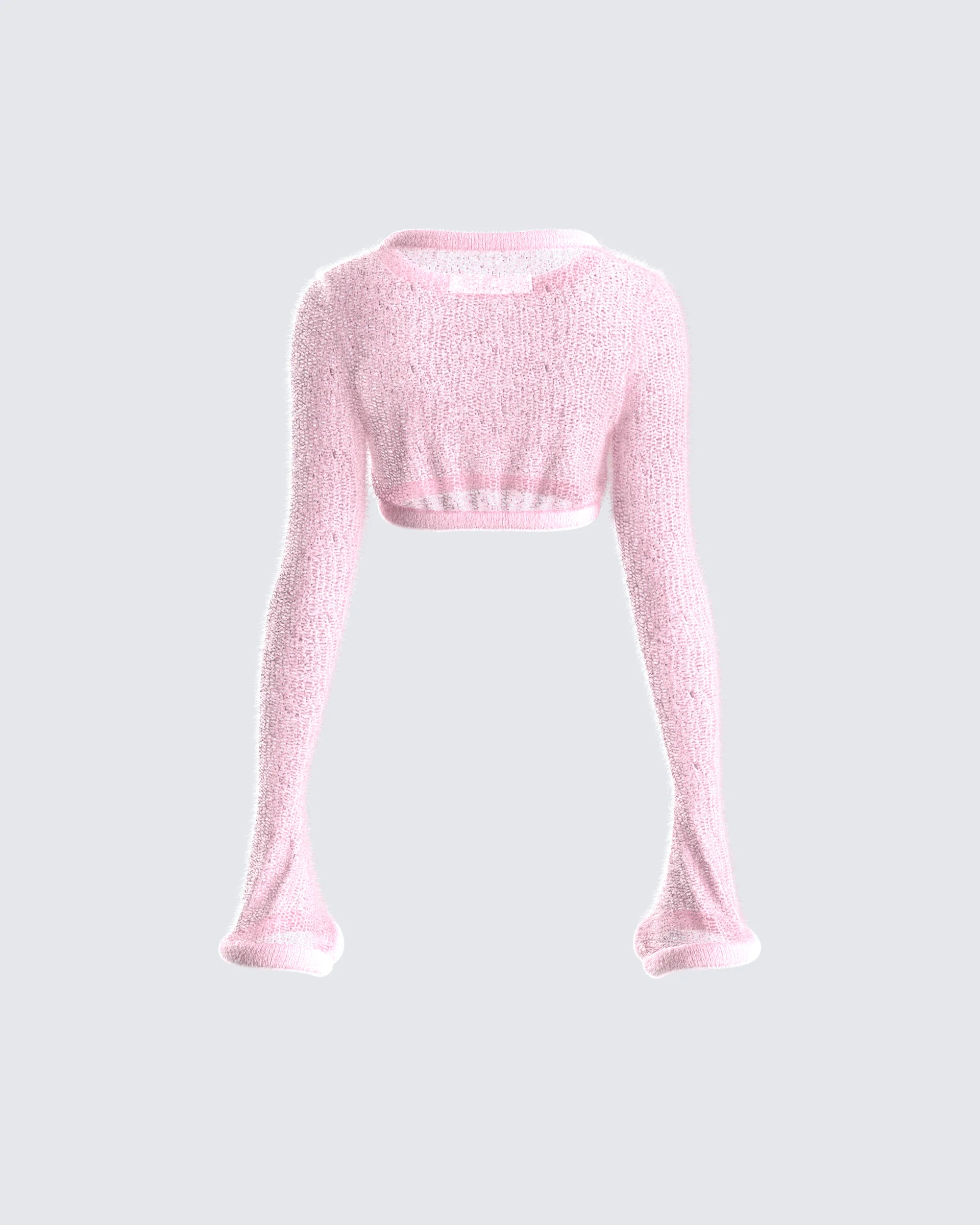 Senga Pink Cropped Sweater Top - Image 3