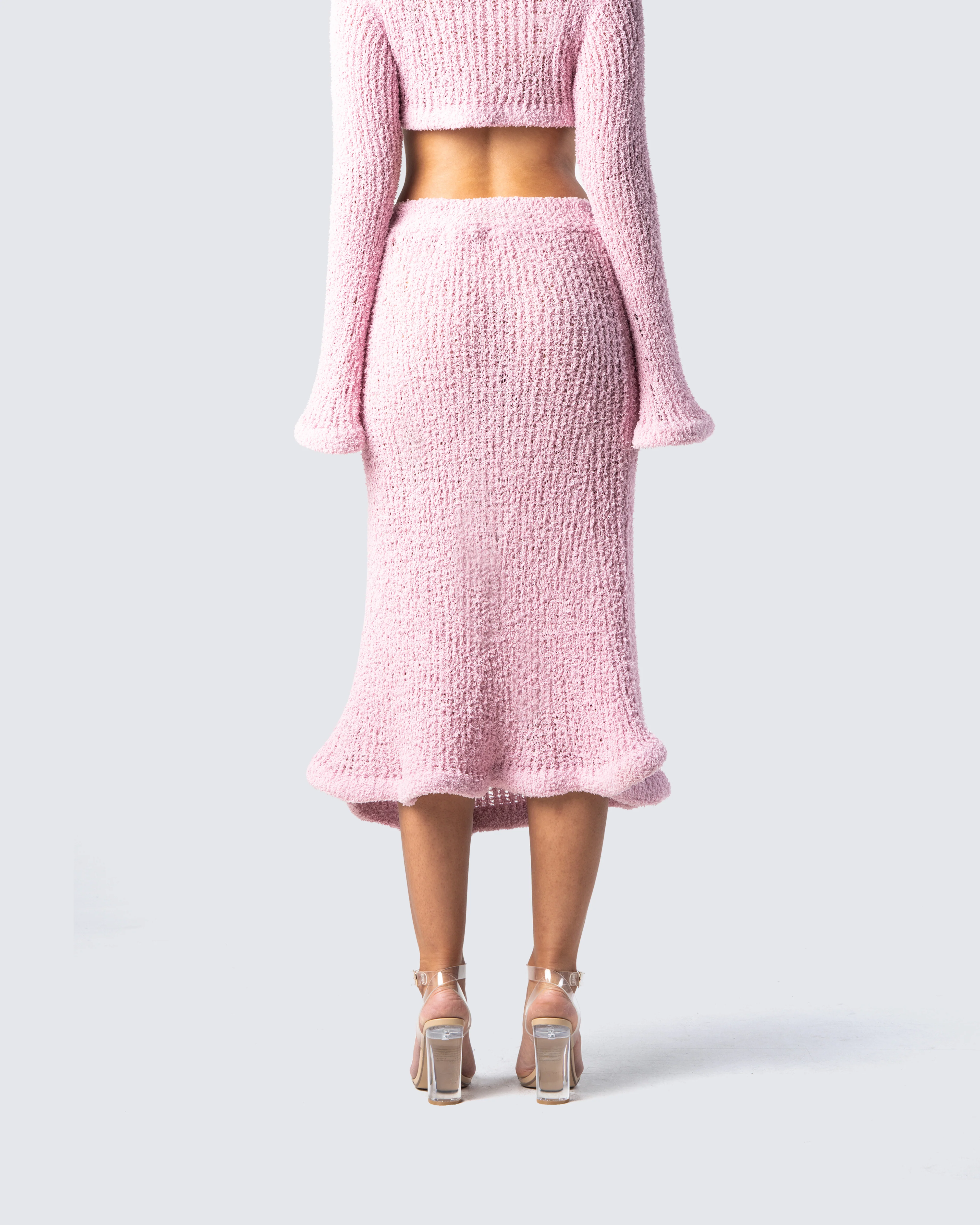 Senga Pink Sweater Midi Skirt - Image 6