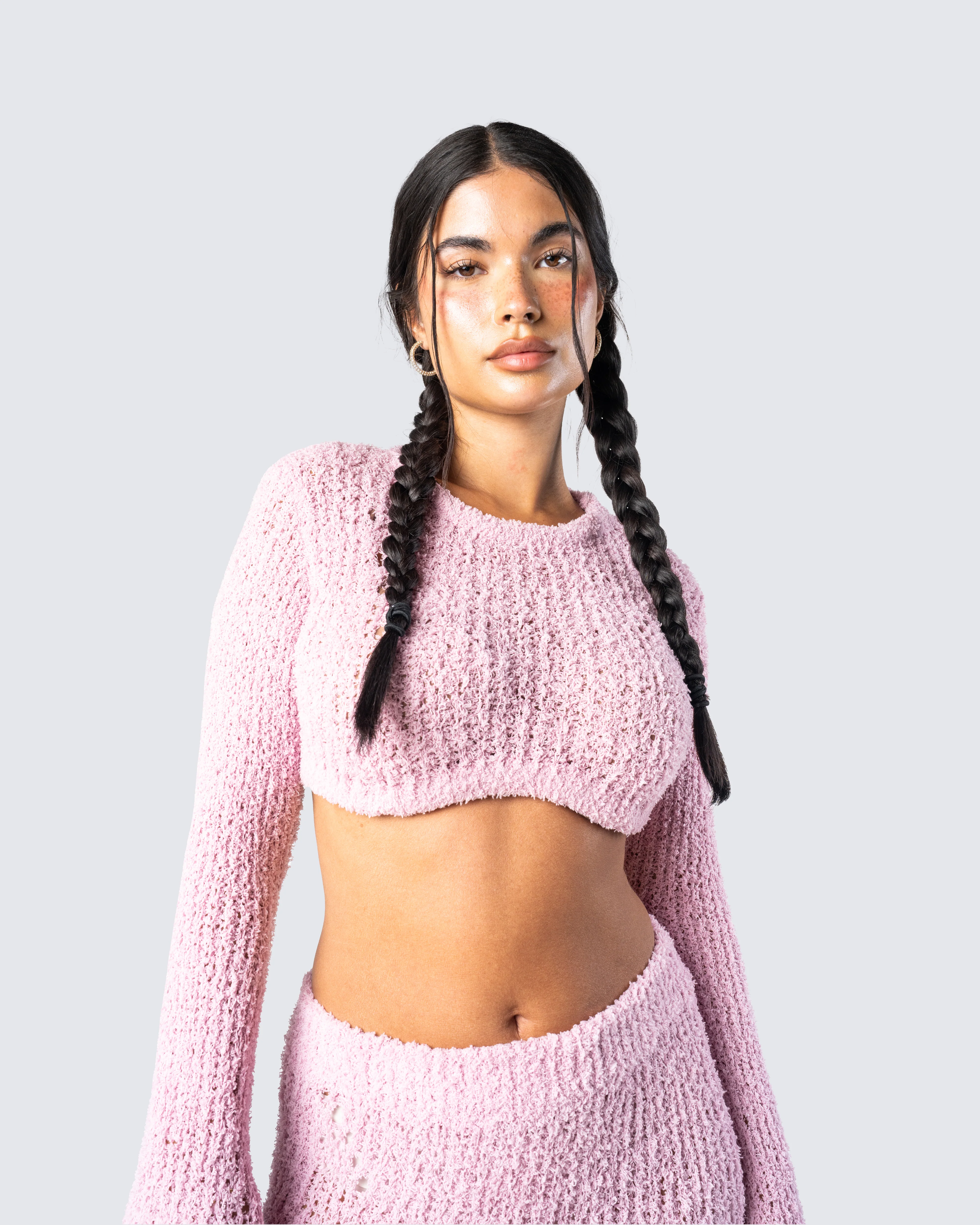 Senga Pink Sweater Midi Skirt - Image 7