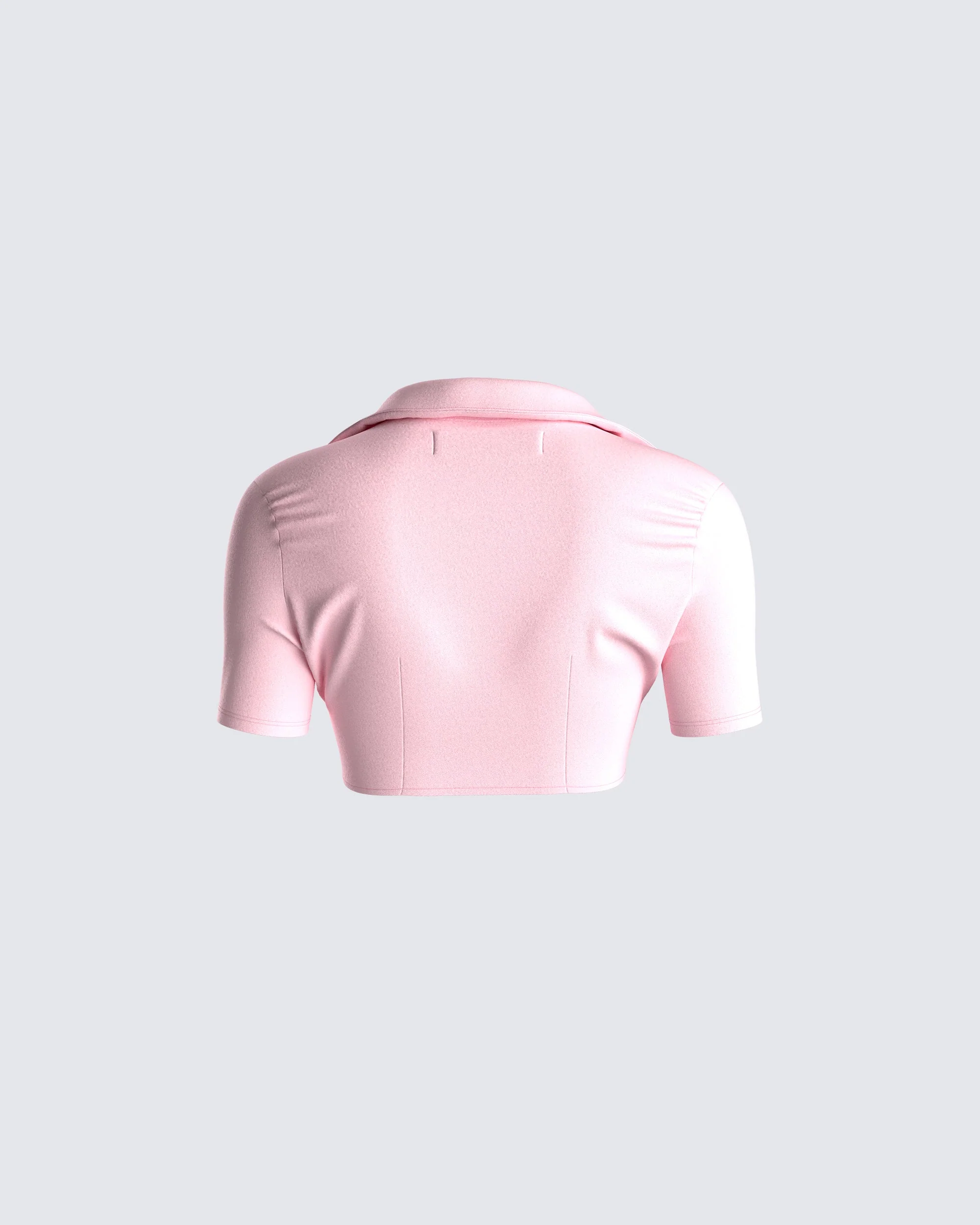 Seraphina Pink Collared Shirt - Image 3
