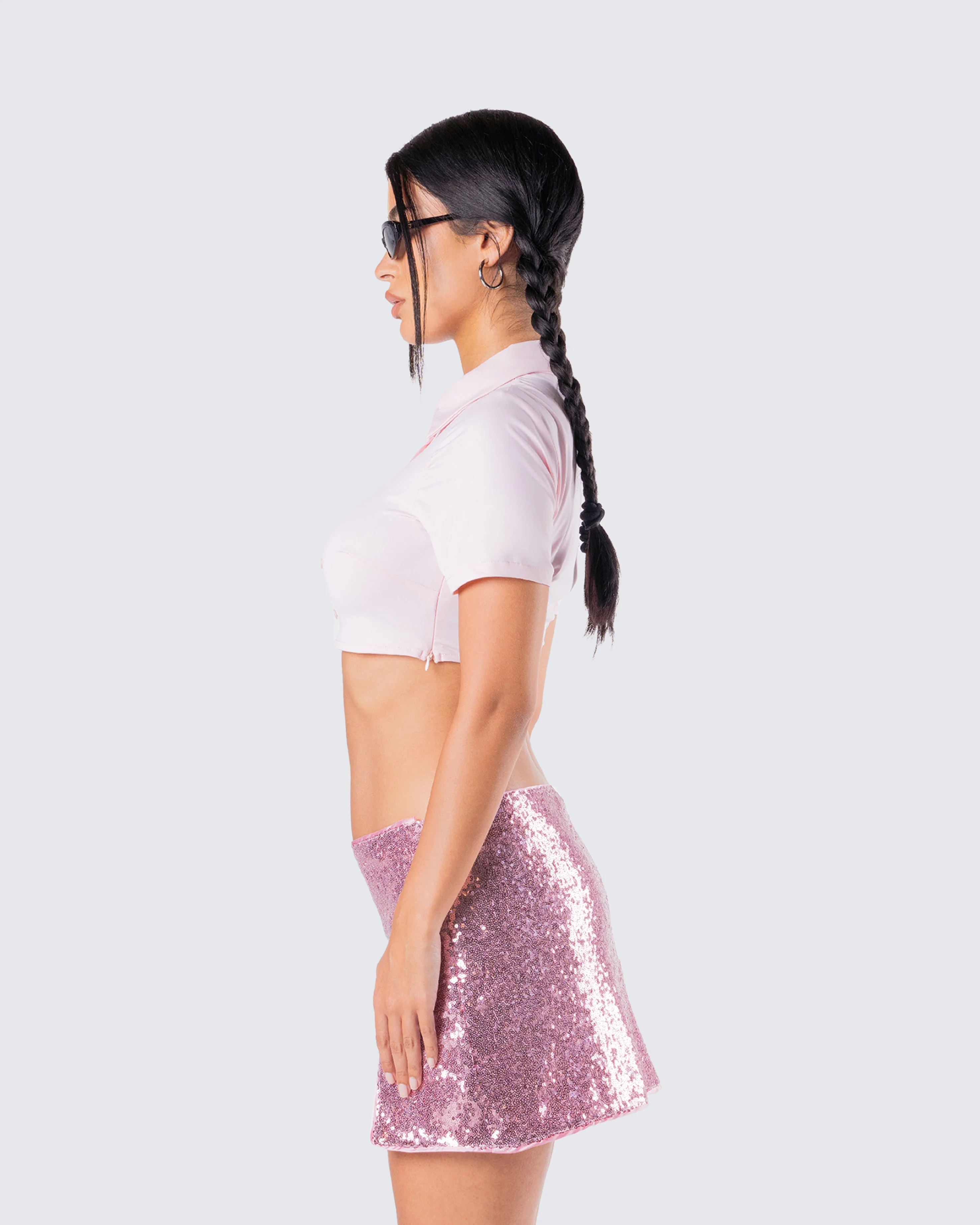 Seraphina Pink Collared Shirt - Image 6