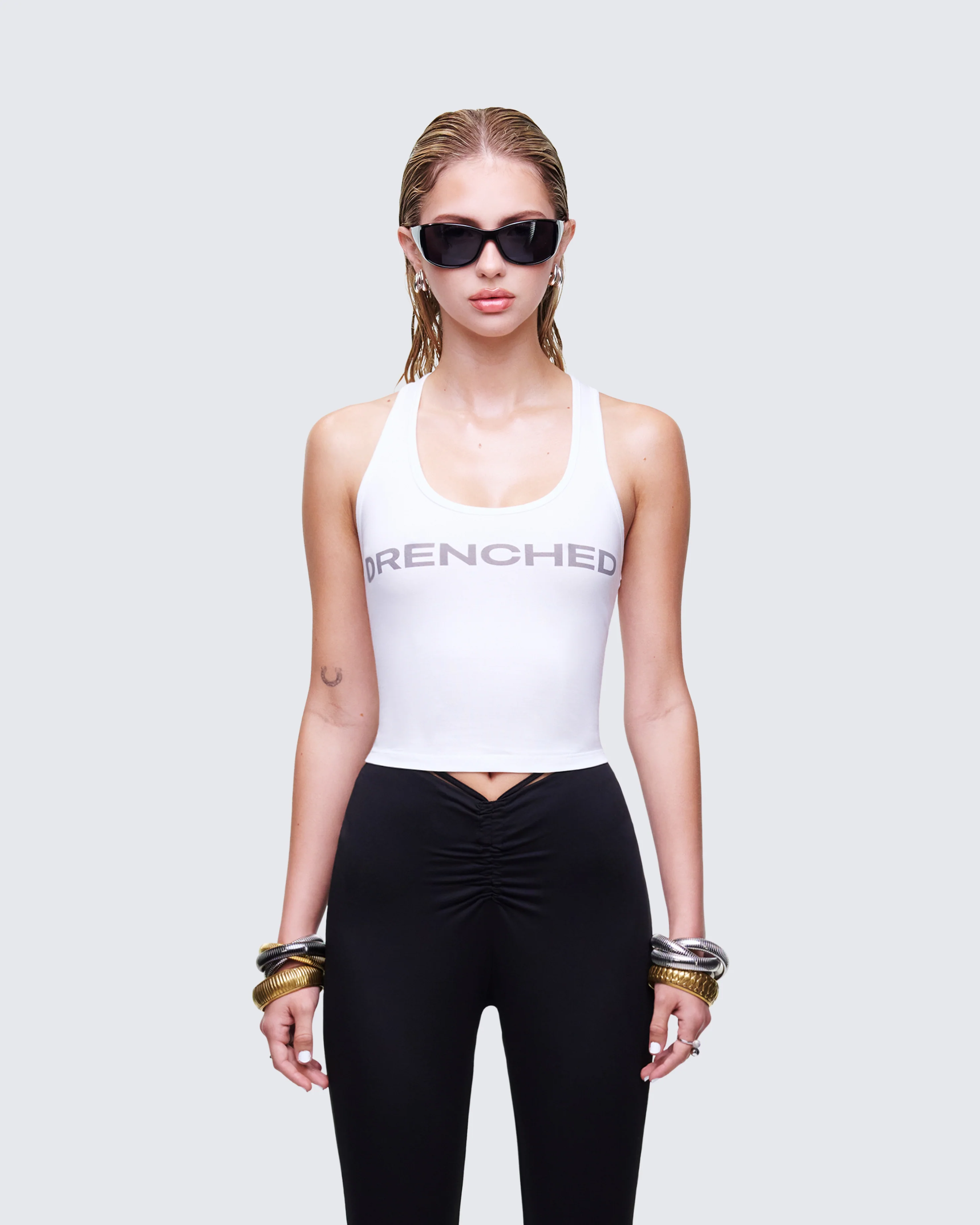 Setareh White Graphic Tank Top - Image 2