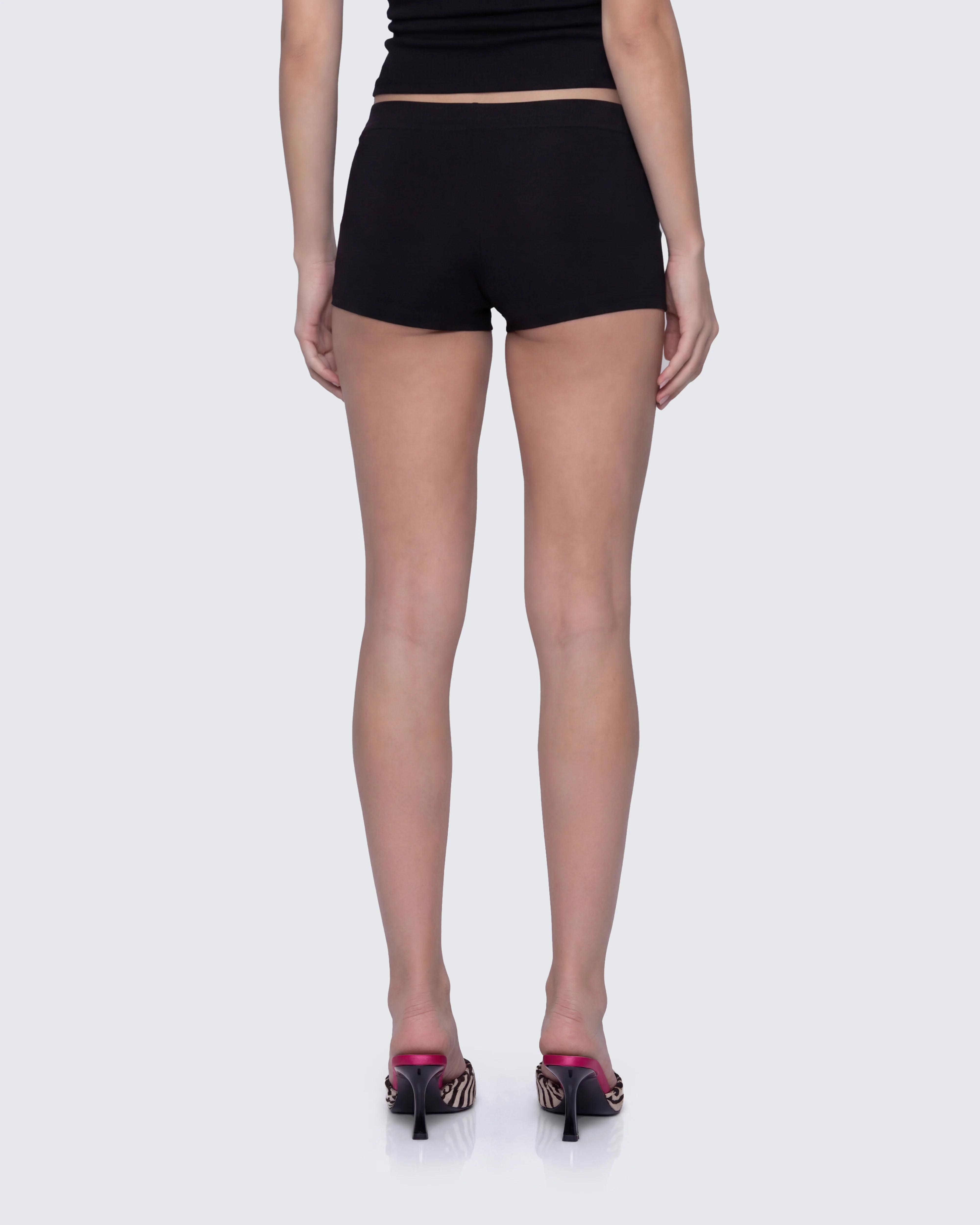 Shemoi Black Jersey Micro Shorts - Image 5