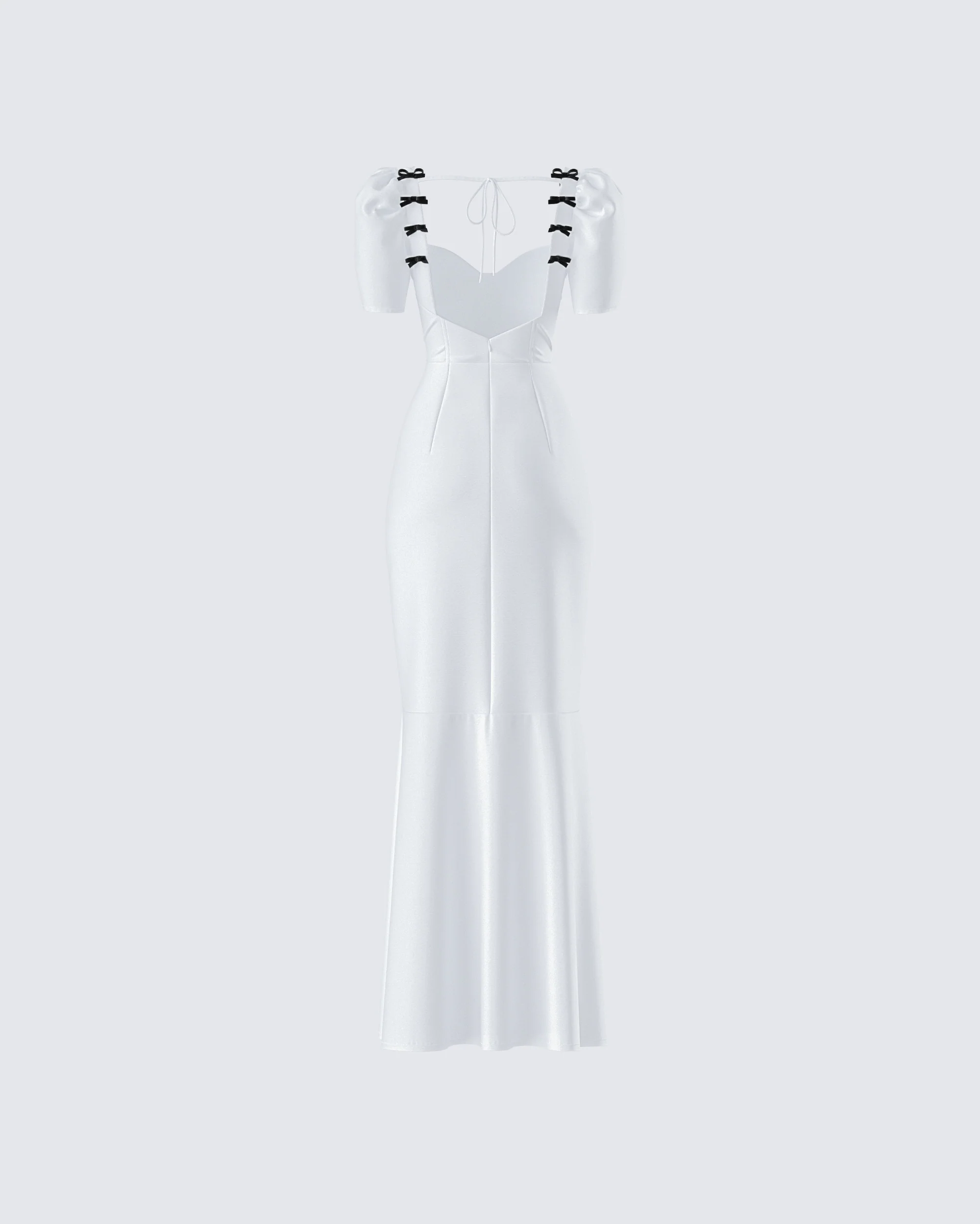 Sia White Puff Sleeve Maxi Dress - Image 3