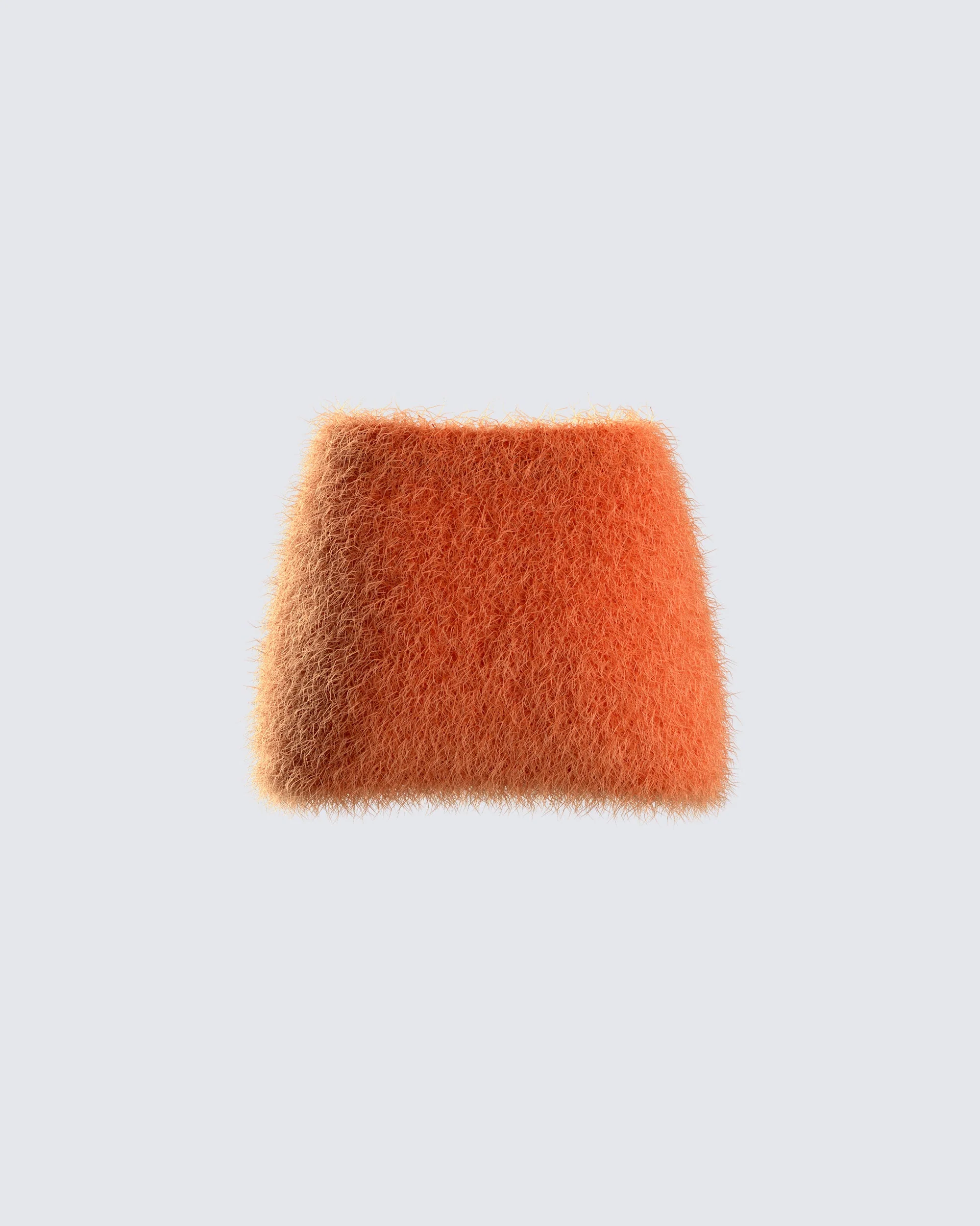 Sierra Orange Fuzzy Skirt - Image 3