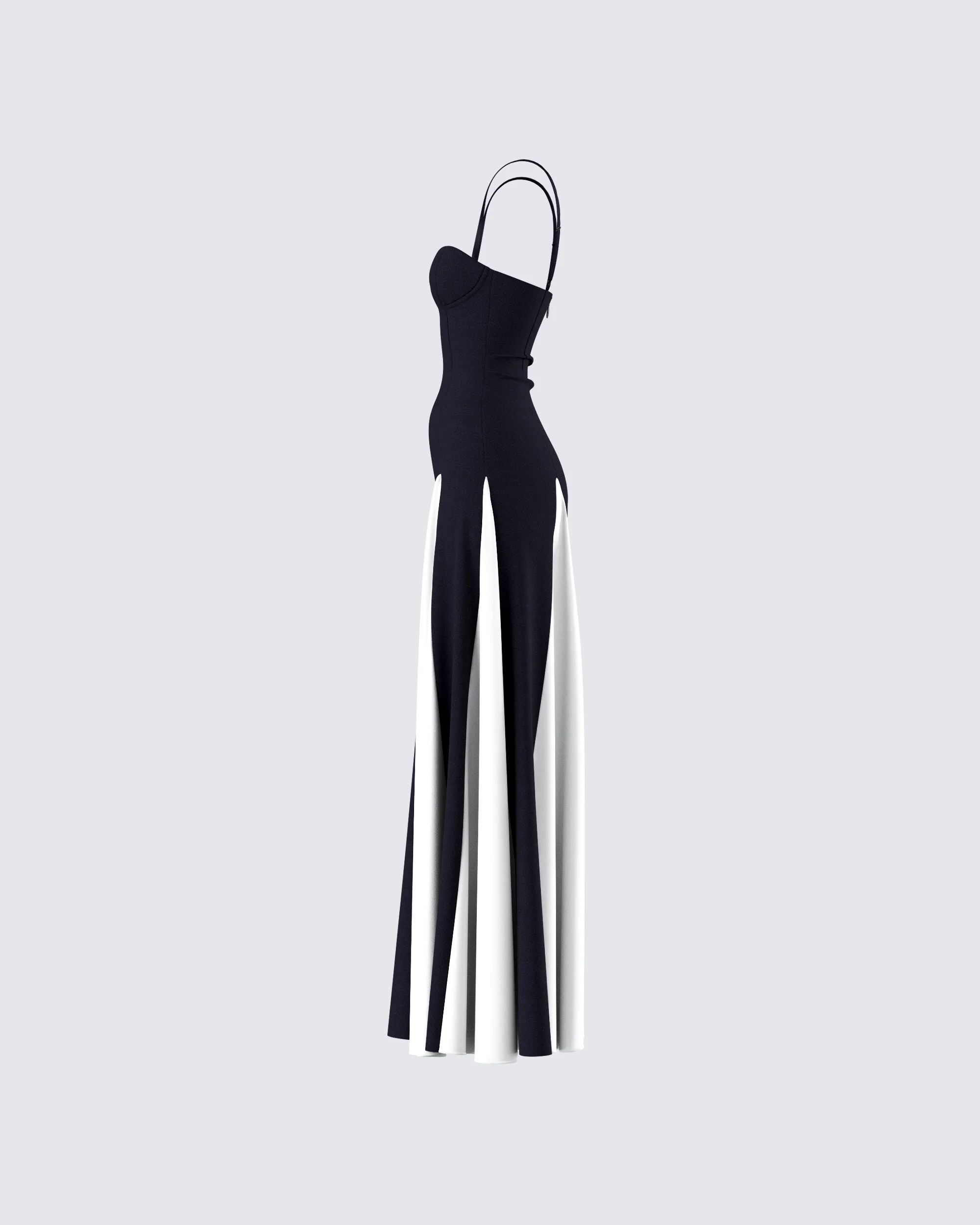 Skylah Black and White Gown - Image 2