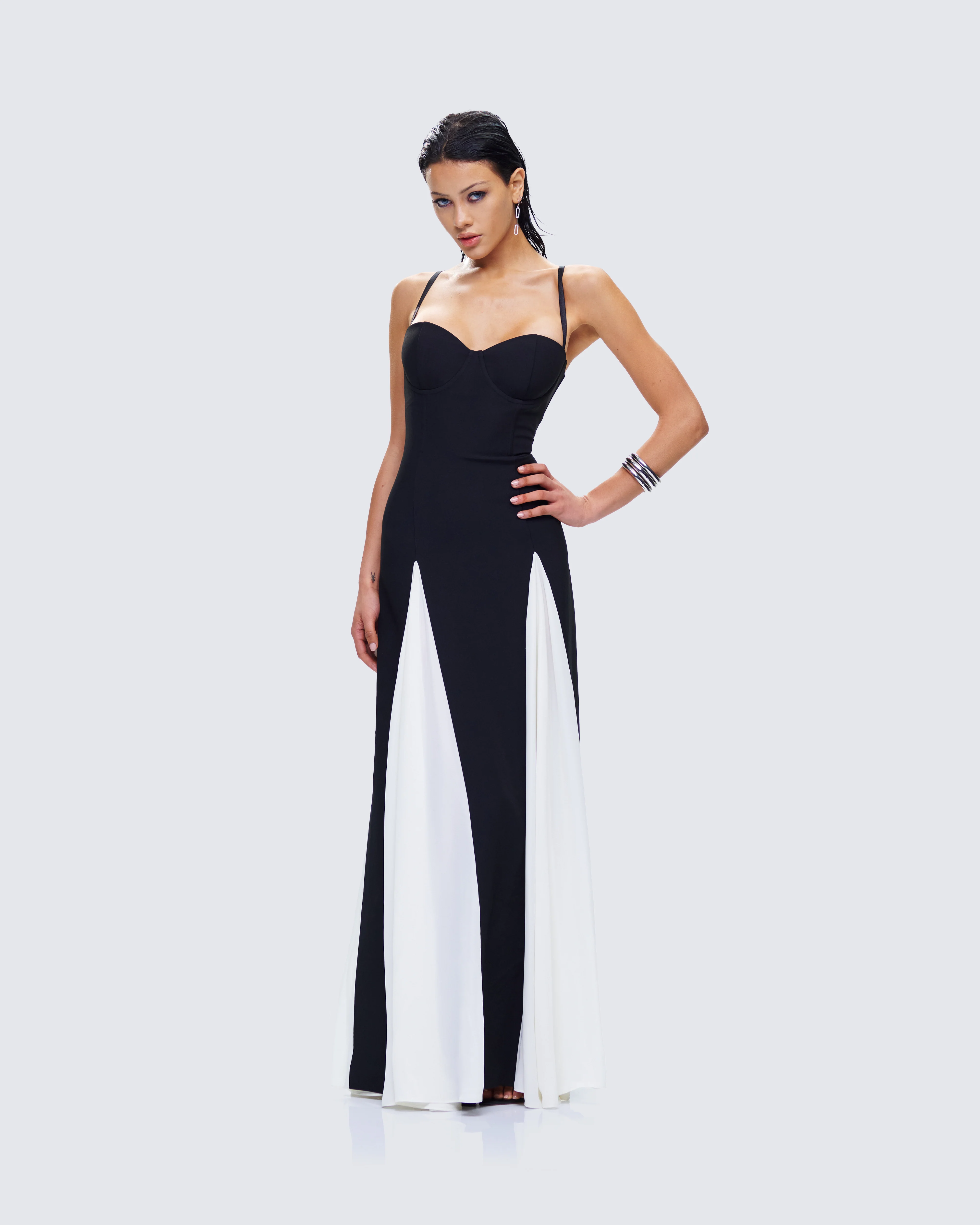 Skylah Black and White Gown - Image 6