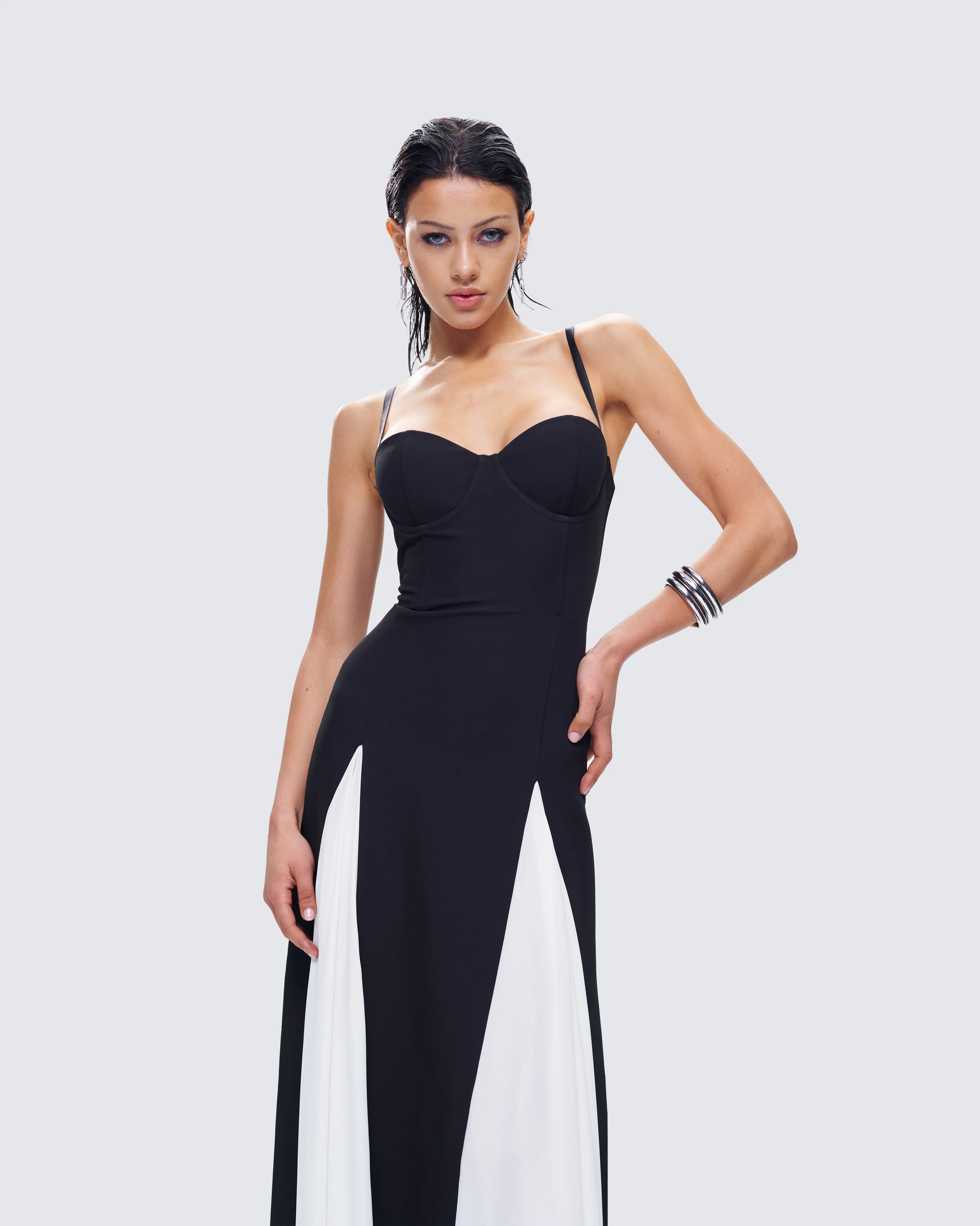 Skylah Black and White Gown - Image 8