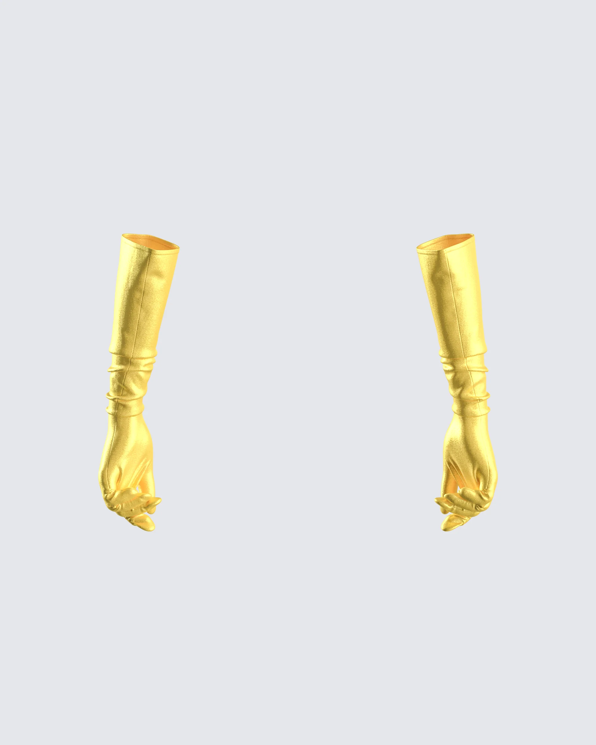 Surya Yellow Satin Gloves - Image 3