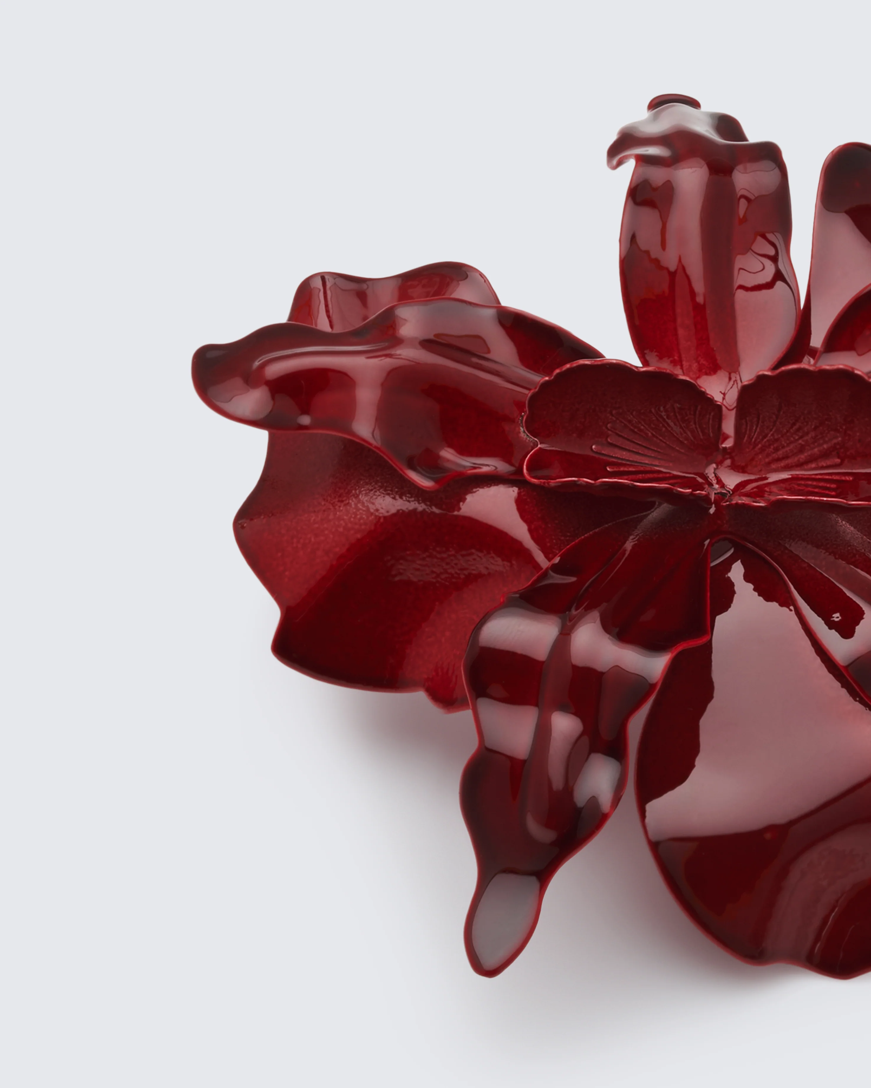 Svana Red Hibiscus Flower Adjustable Ring - Image 3