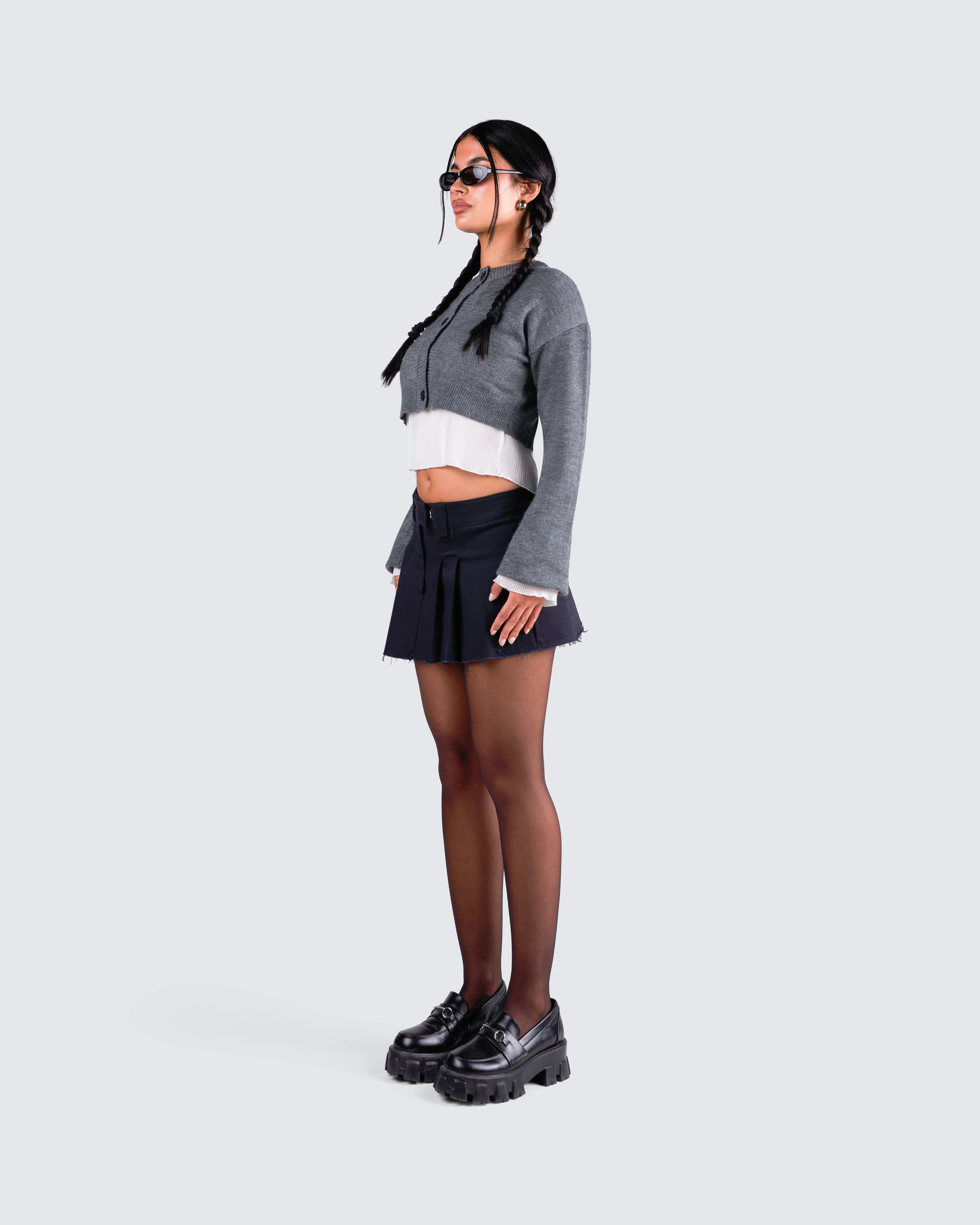 Svetlana Grey Sweater Cardigan - Image 5