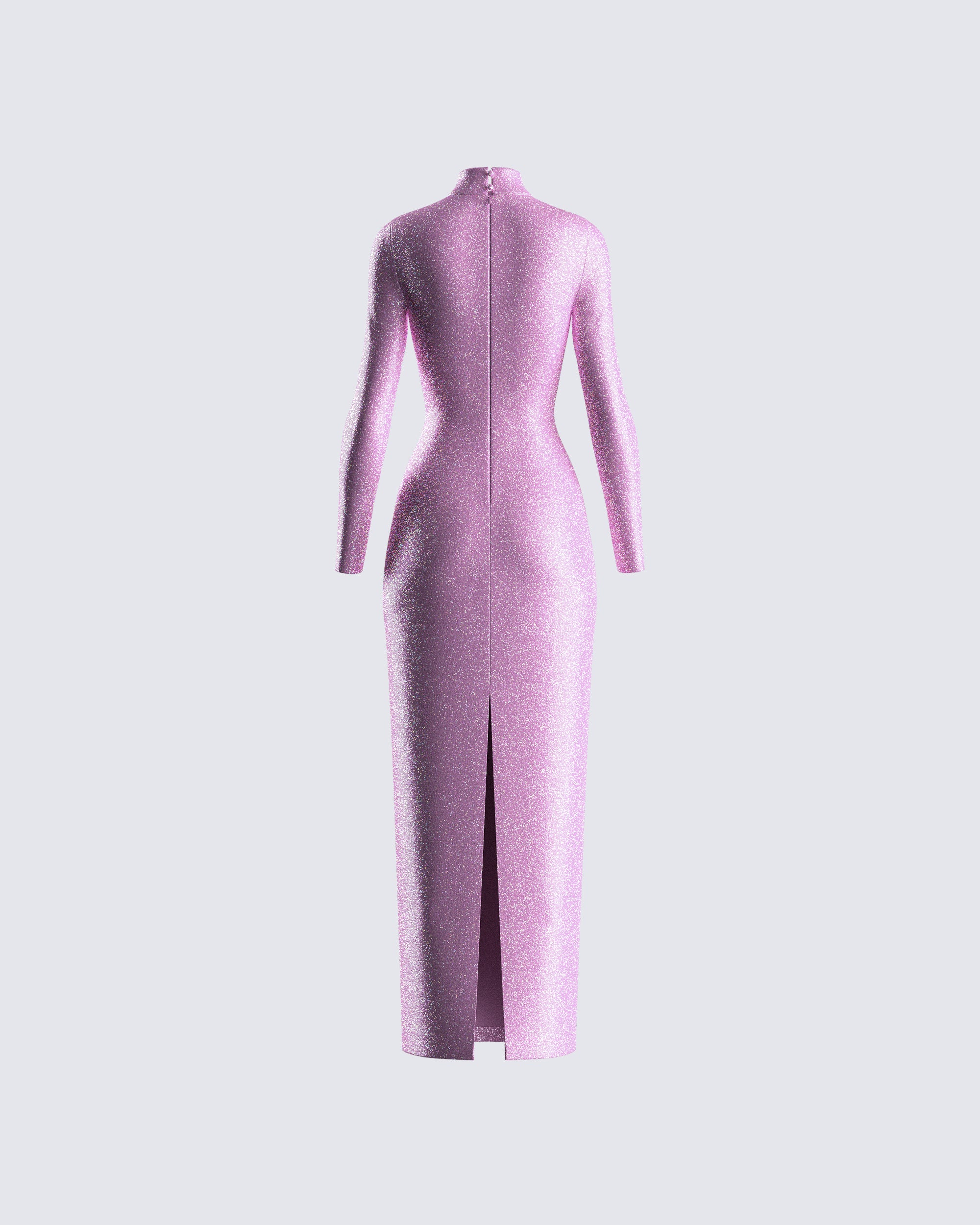 Sy Pink Shimmer Knit Maxi Dress - Image 3