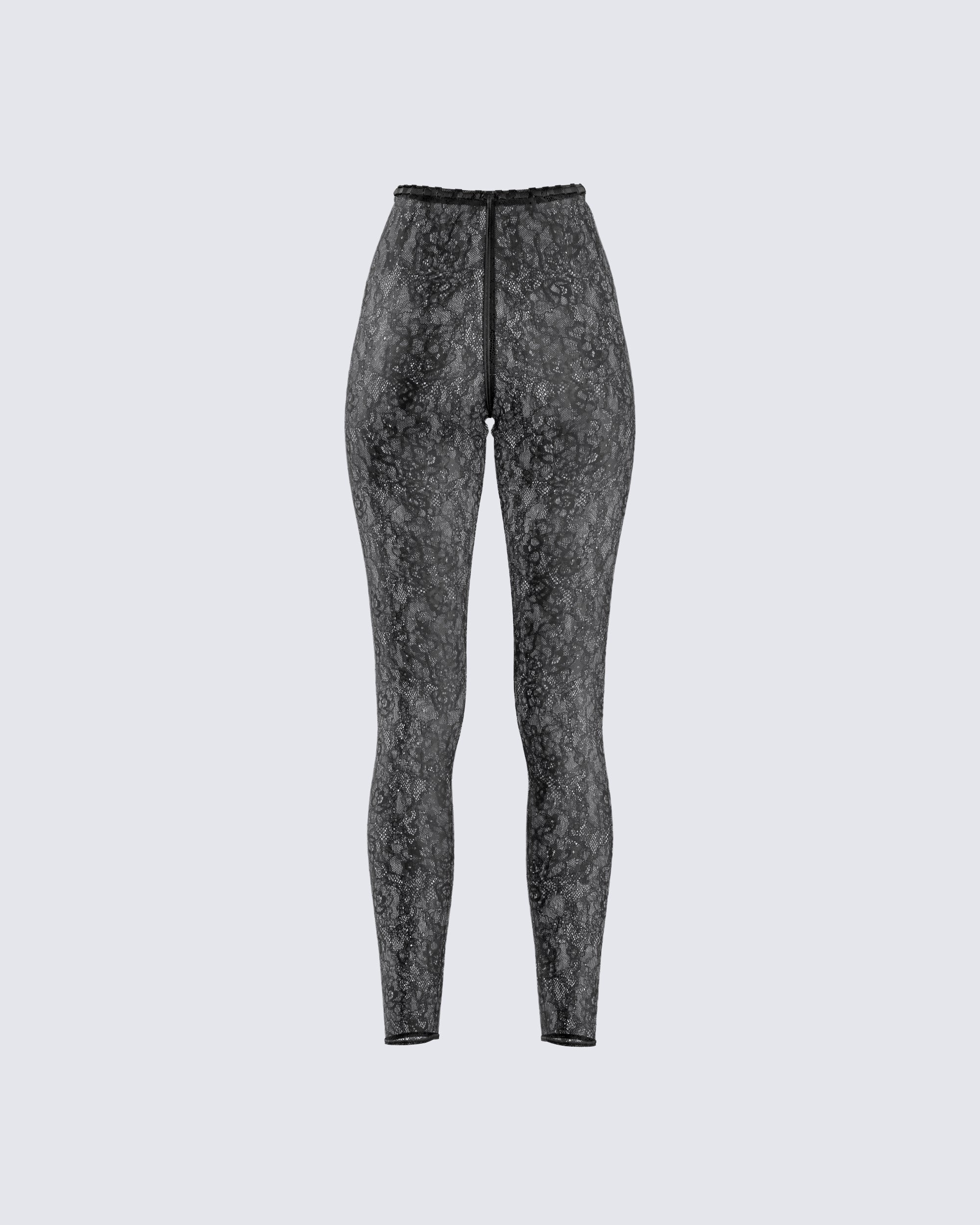 Sylvia Black Lace Legging Pant - Image 3