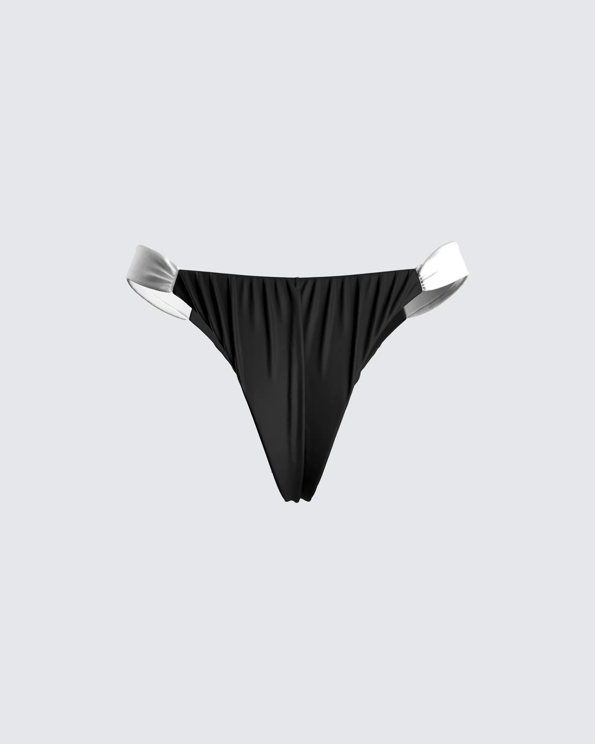 Taika Black Shirred Bikini Bottom - Image 3