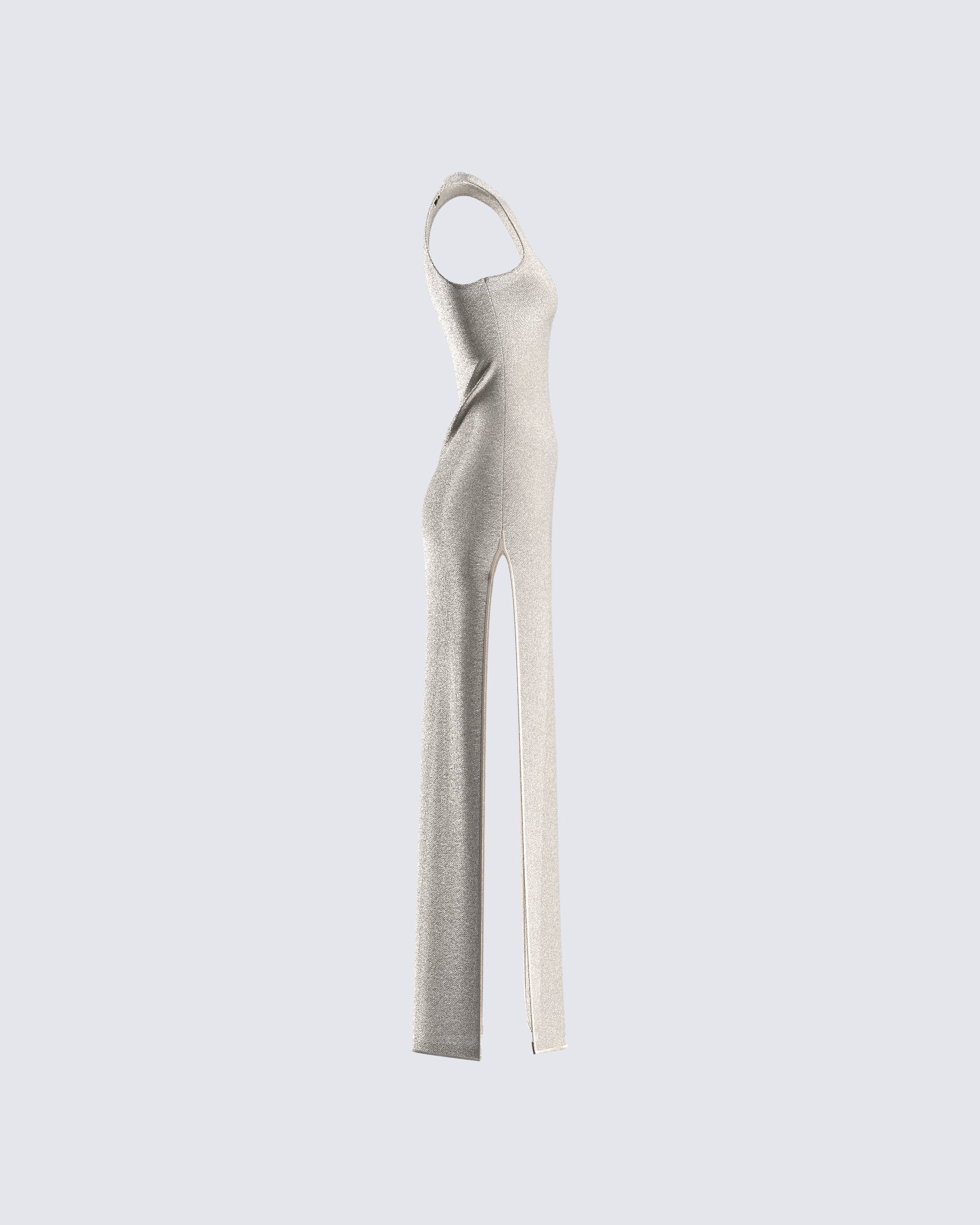 Taline Gold Lurex Maxi Dress - Image 2