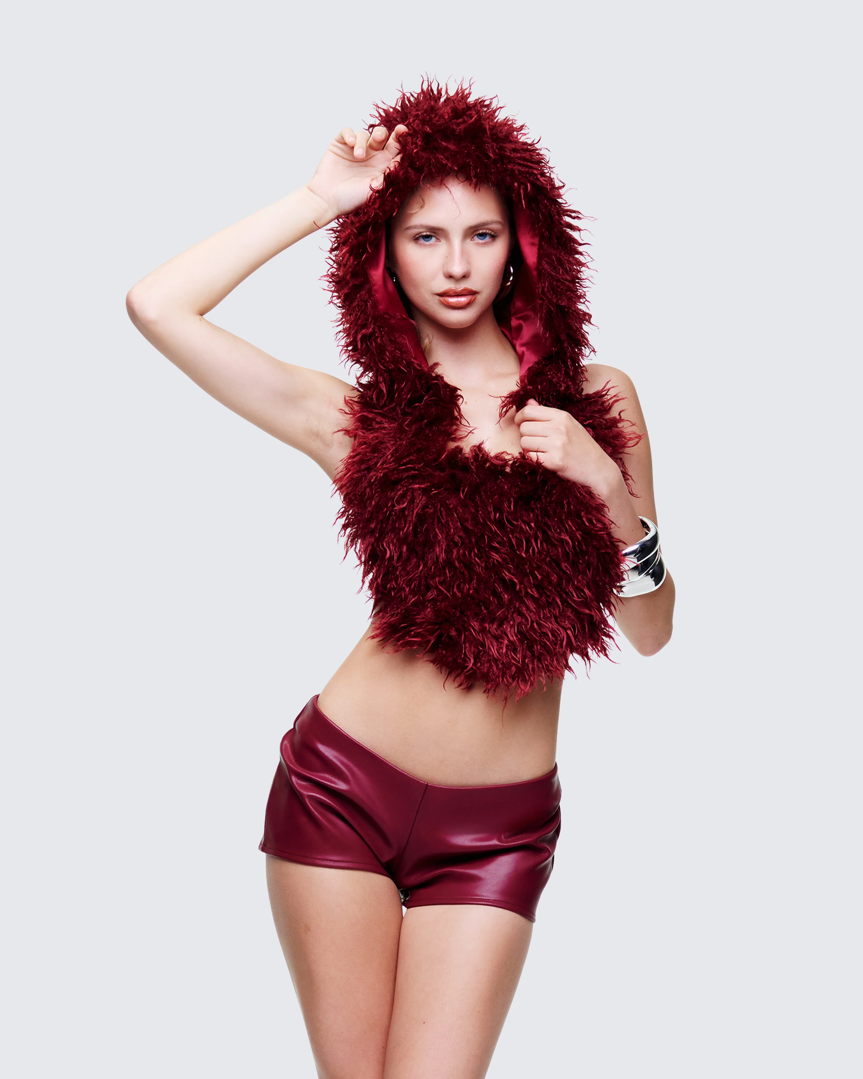 Tamara Plum Backless Hood Top - Image 3