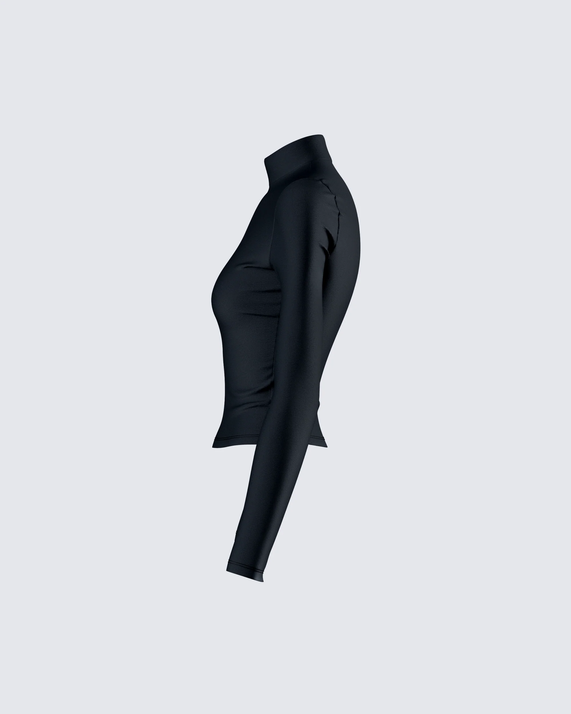 Tana Black Mockneck Top - Image 2