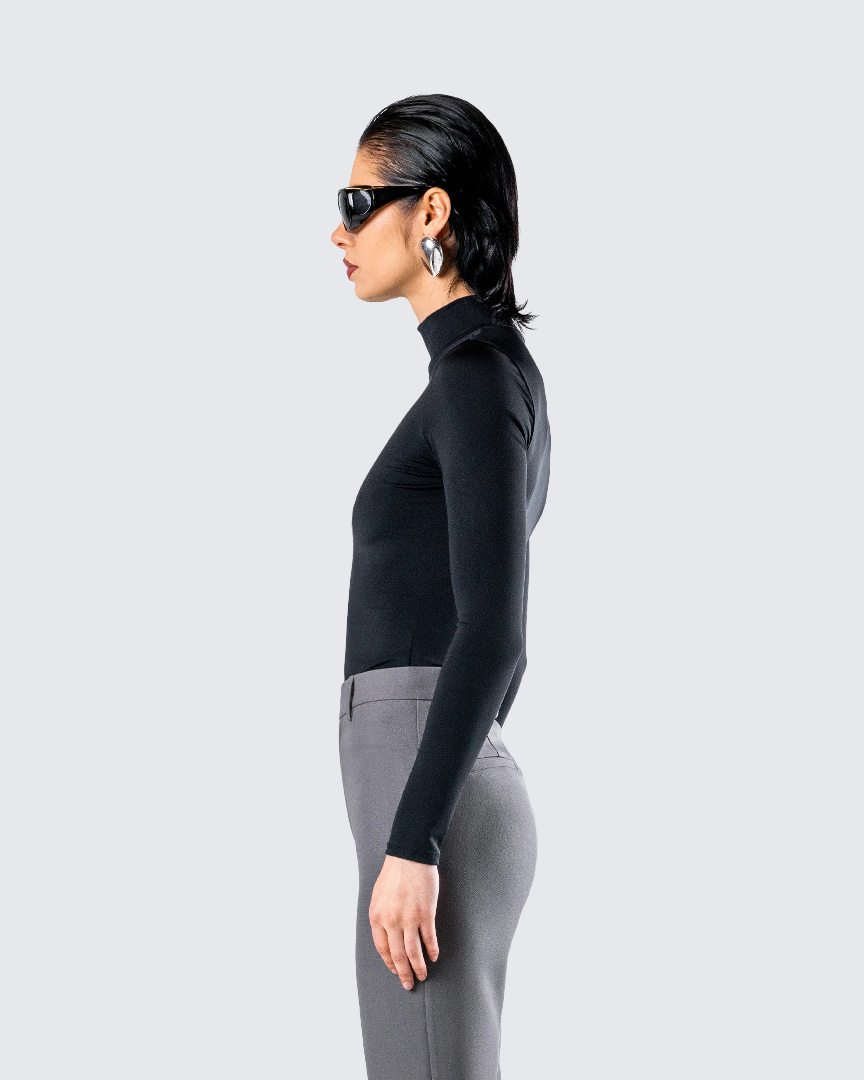 Tana Black Mockneck Top - Image 6