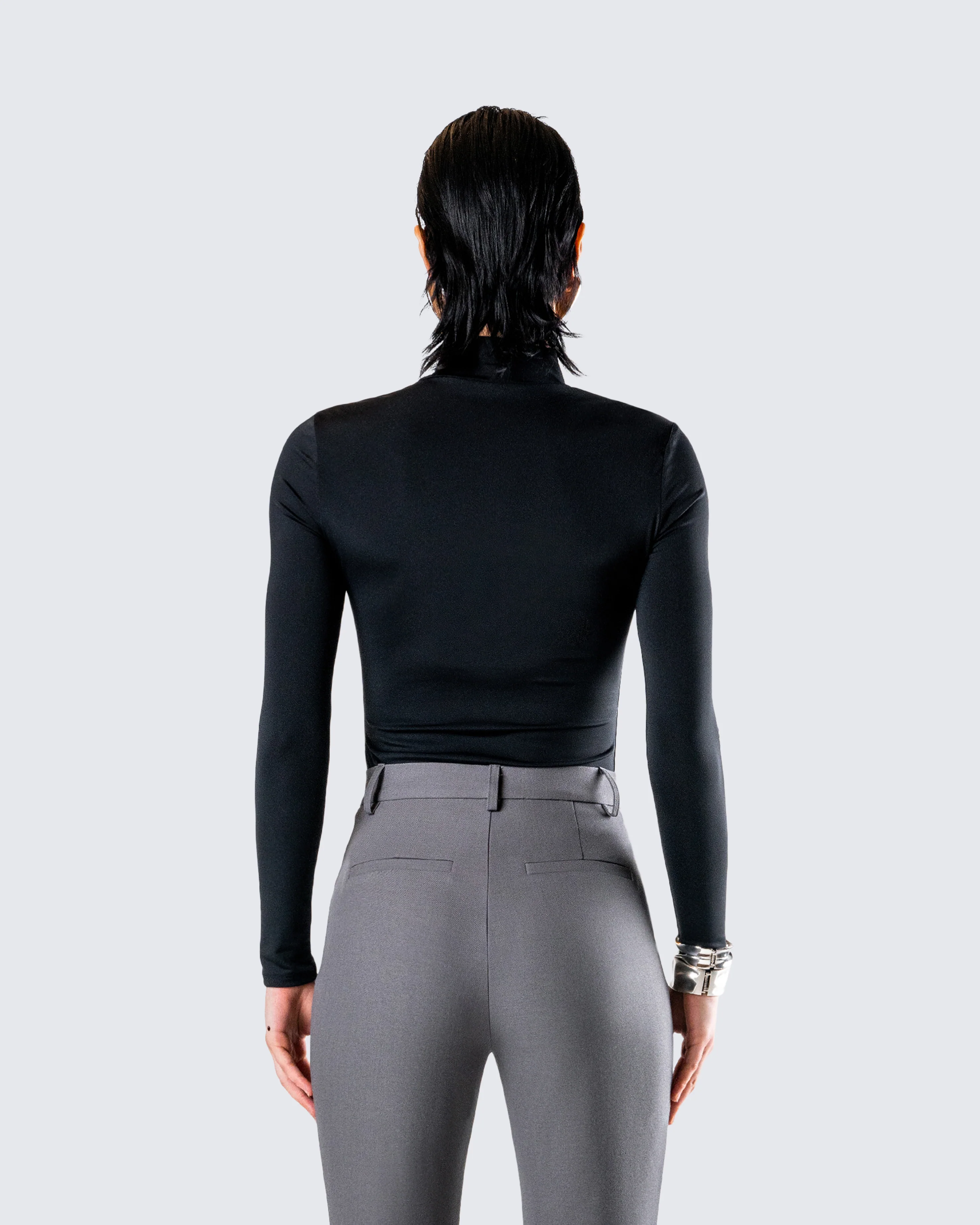 Tana Black Mockneck Top - Image 7