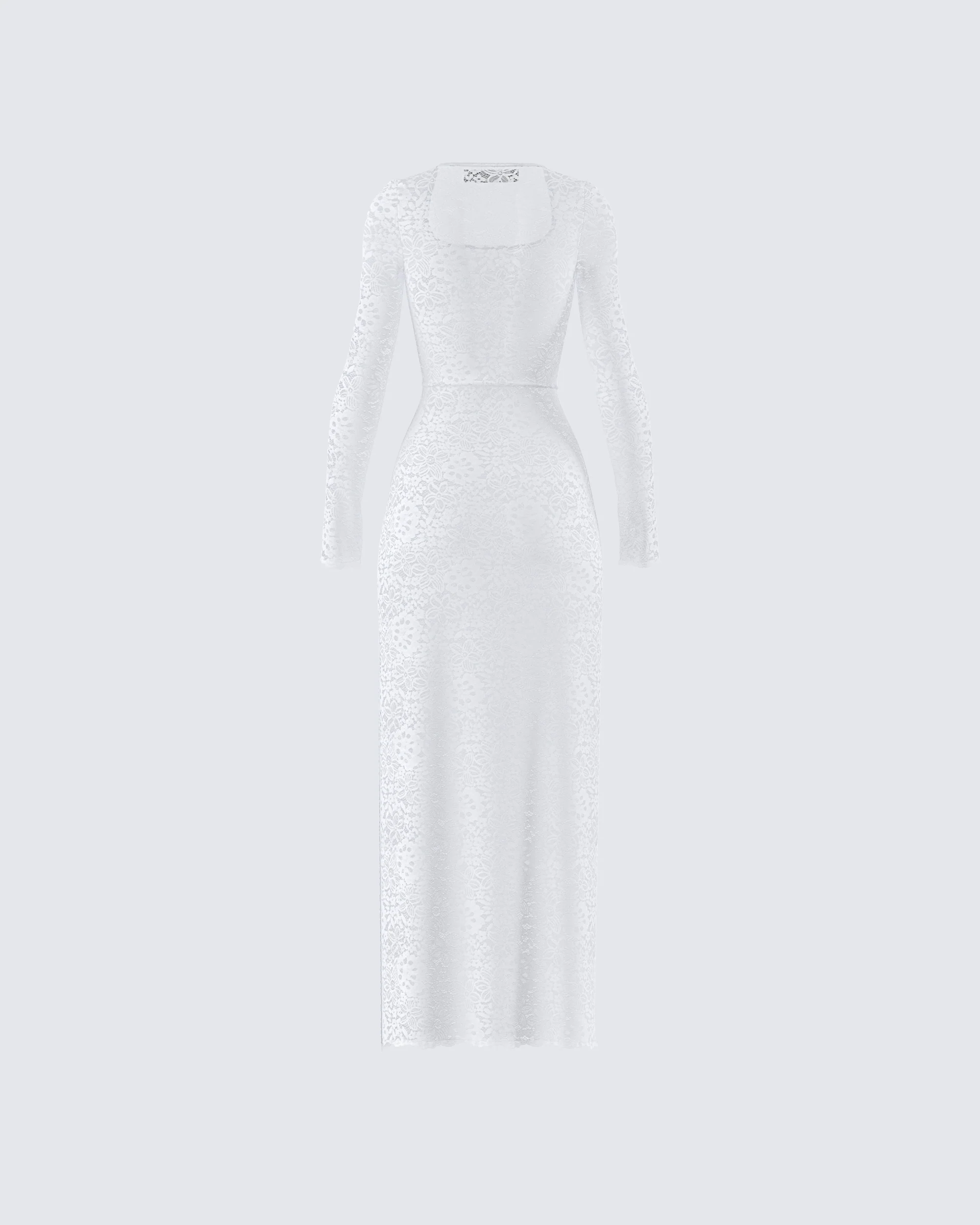 Tanith White Lace Maxi Dress - Image 3