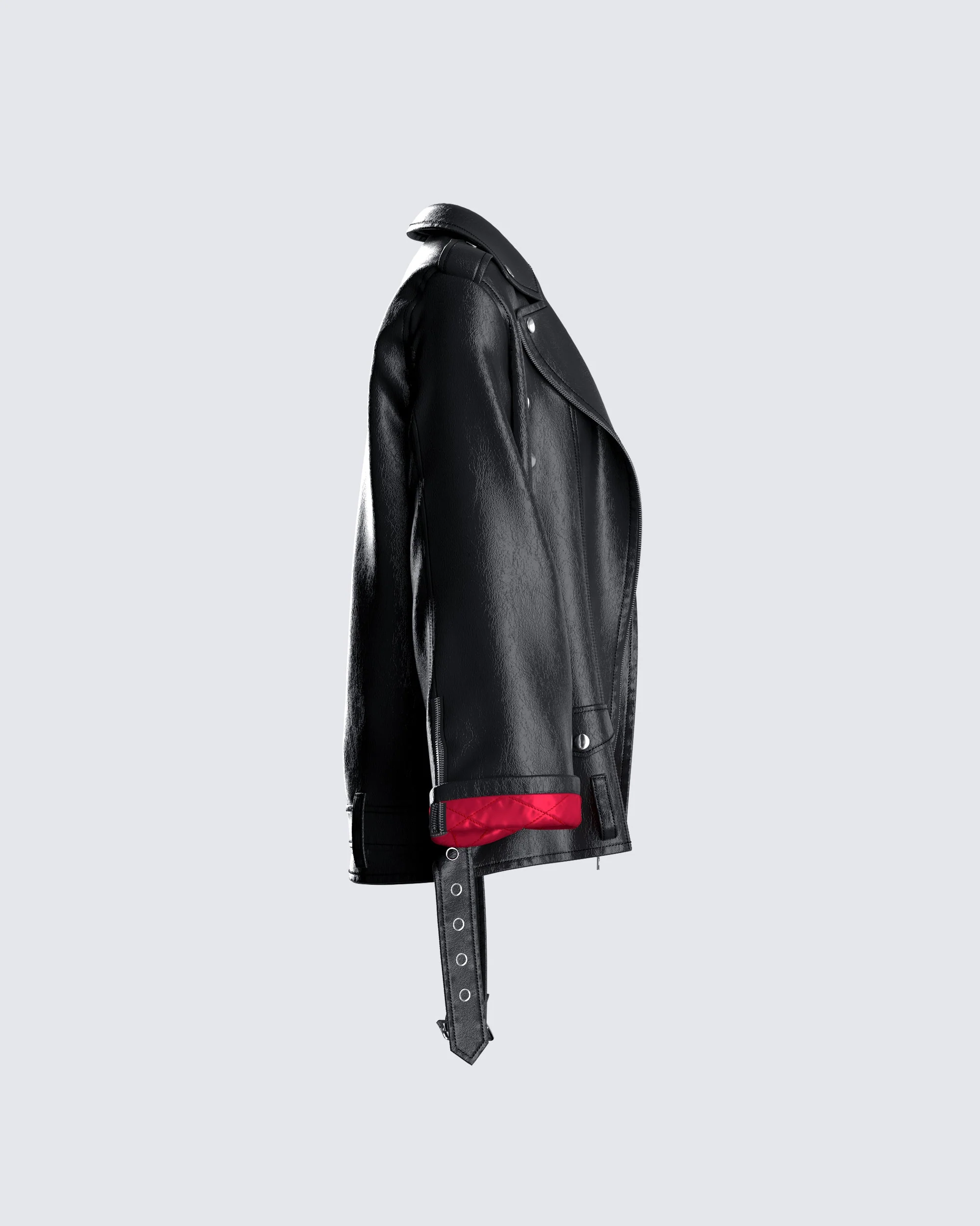 Tarja Black Vegan Leather Jacket - Image 2
