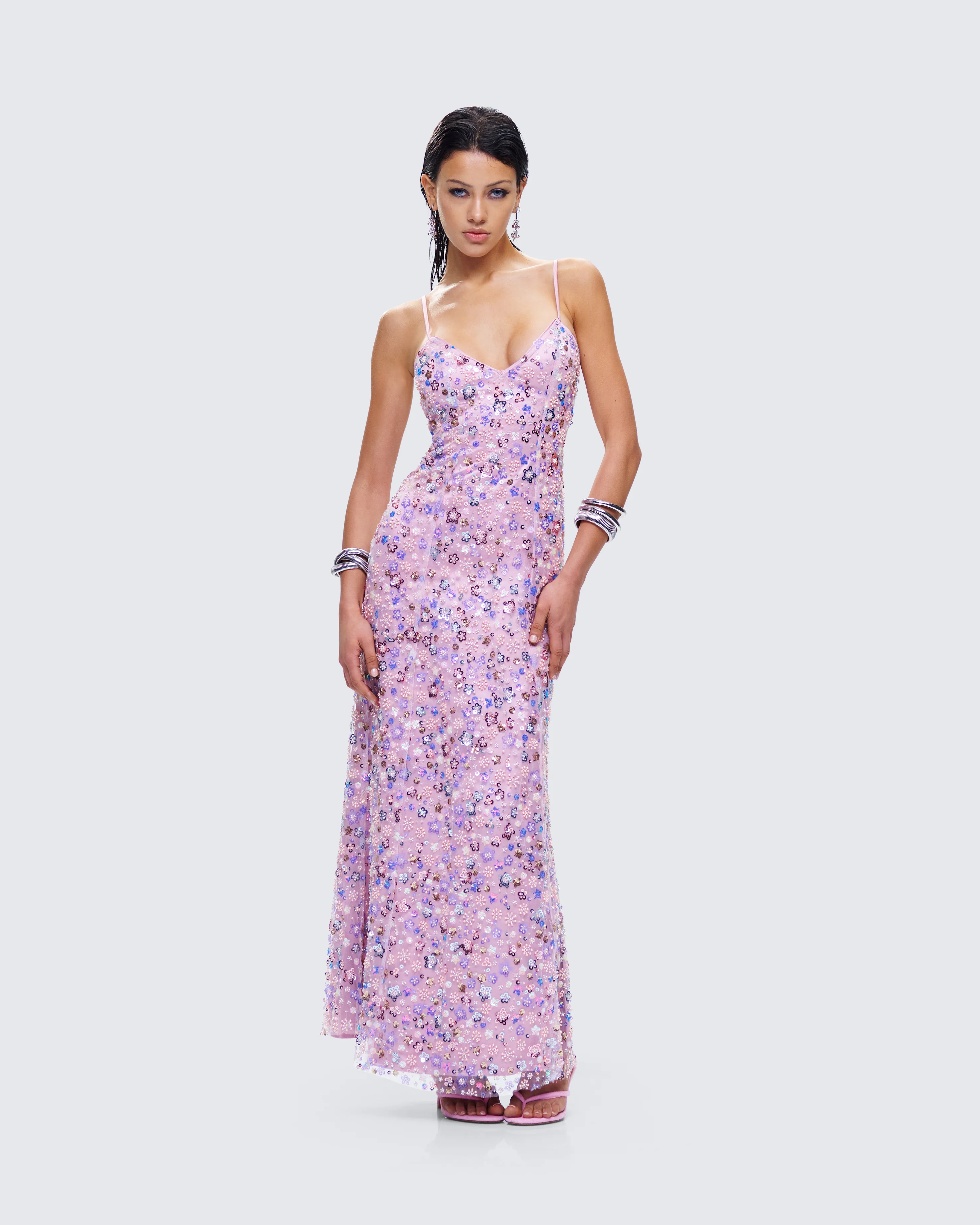 Tavianna Multi Floral Embellished Gown - Image 5