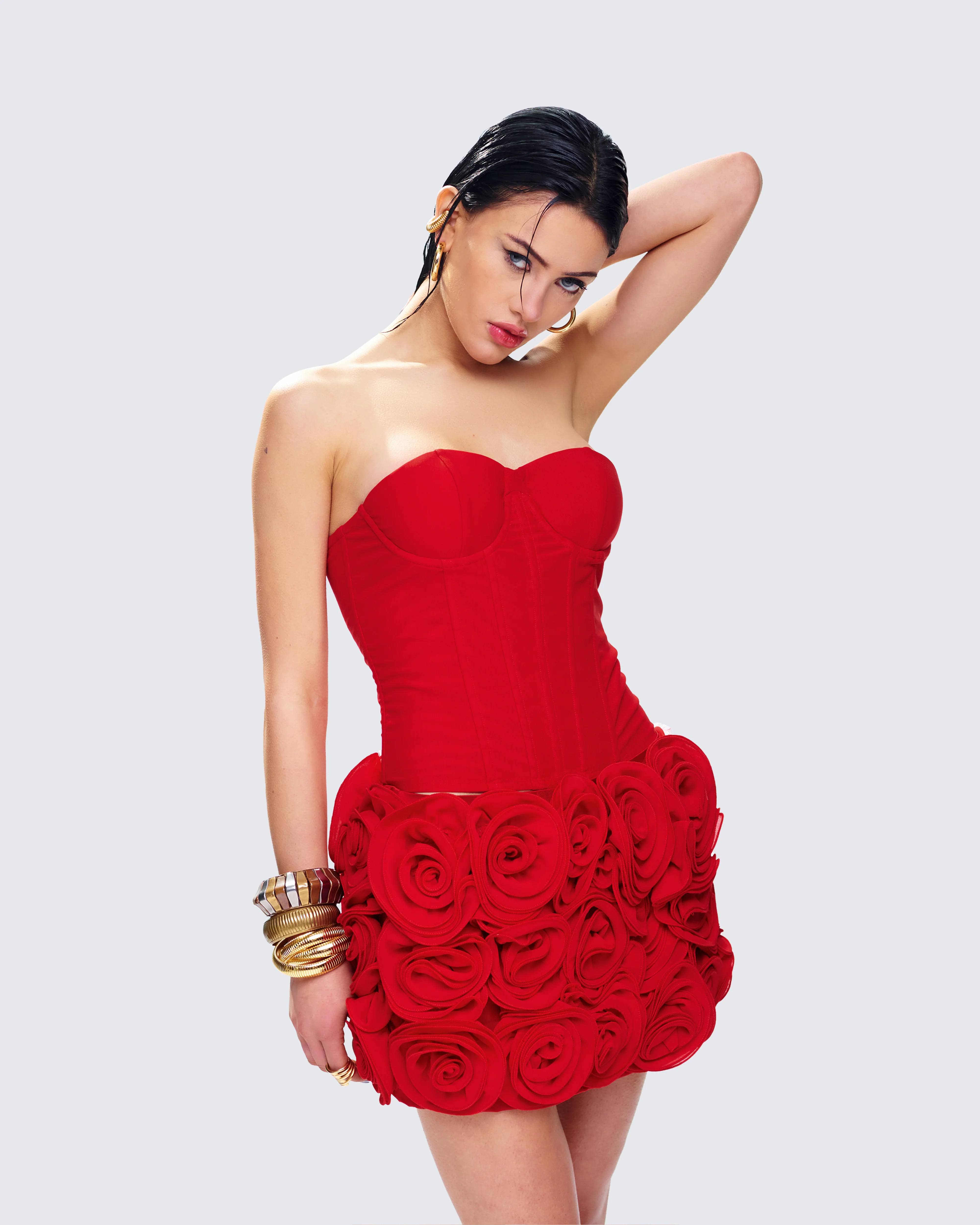 Tayah Red Rosette Set - Image 6