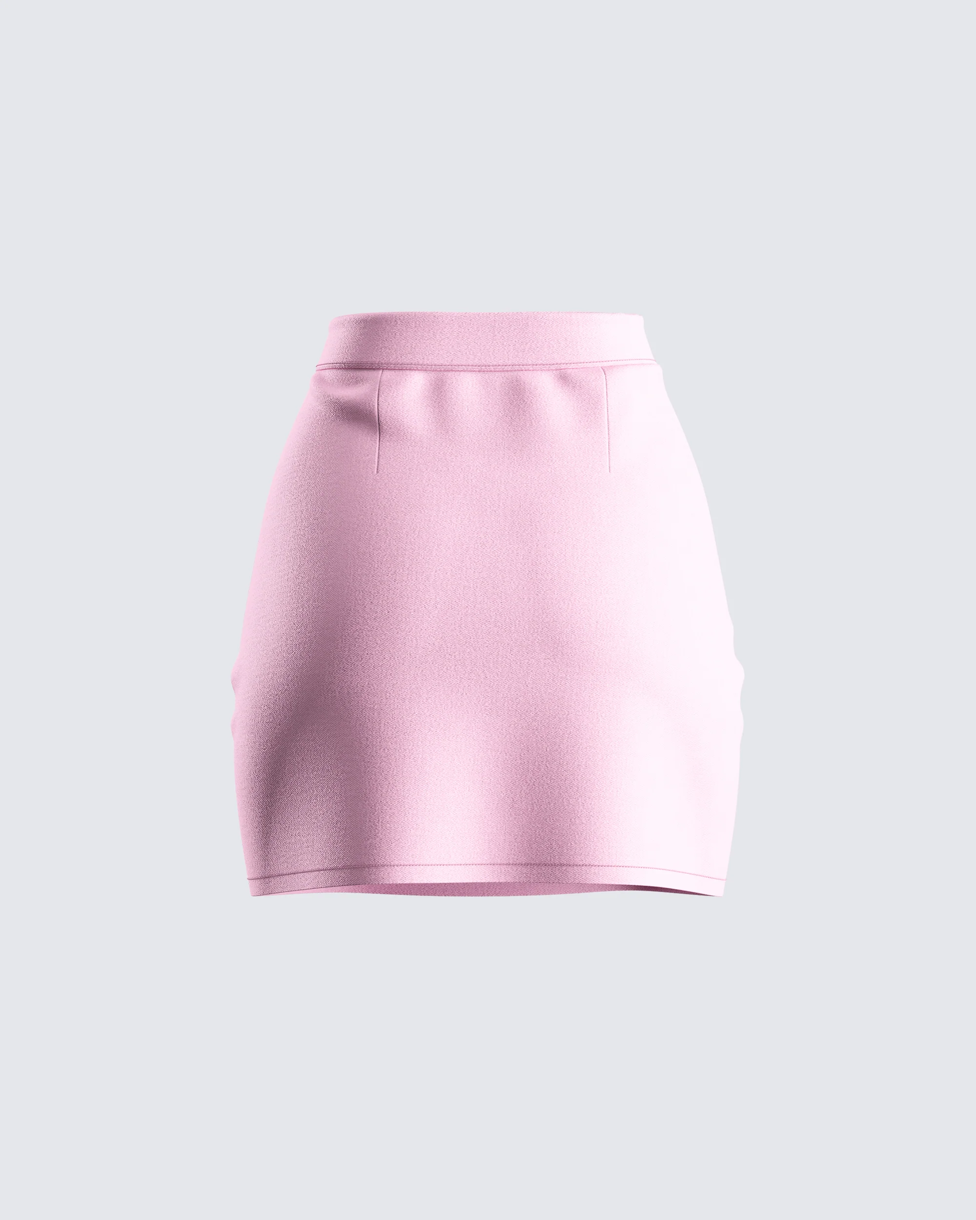 Teresa Pink High Waist Mini Skirt - Image 3