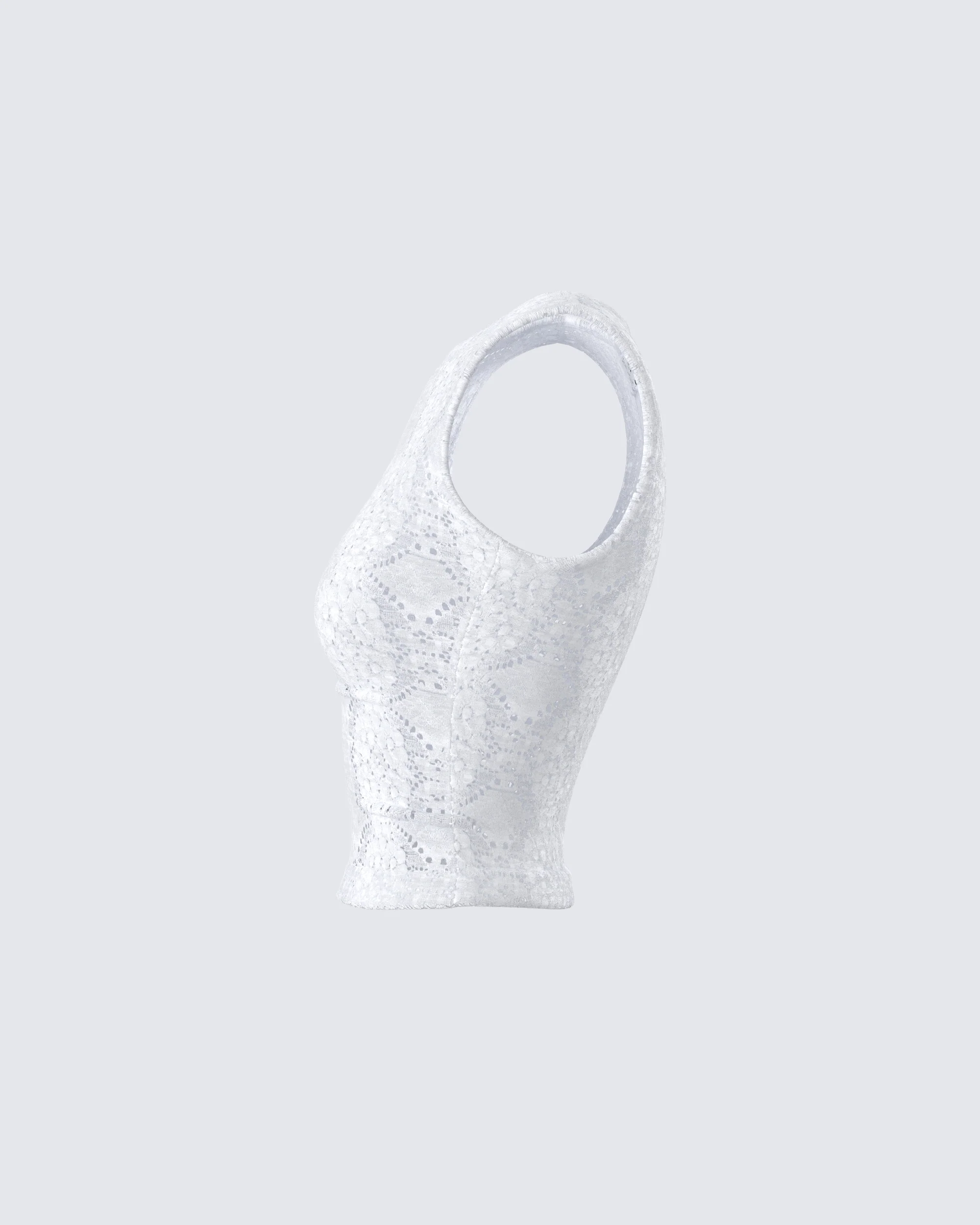 Teya White Pattern Top - Image 2