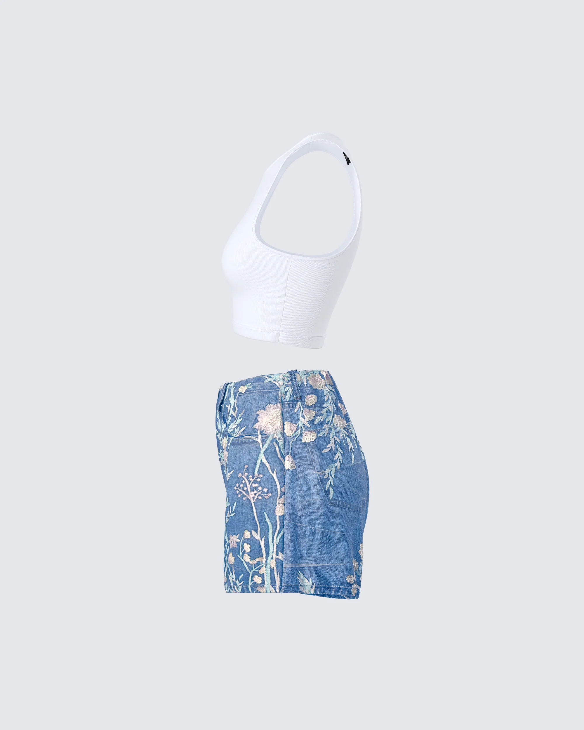 Thea Floral Denim Set - Image 2