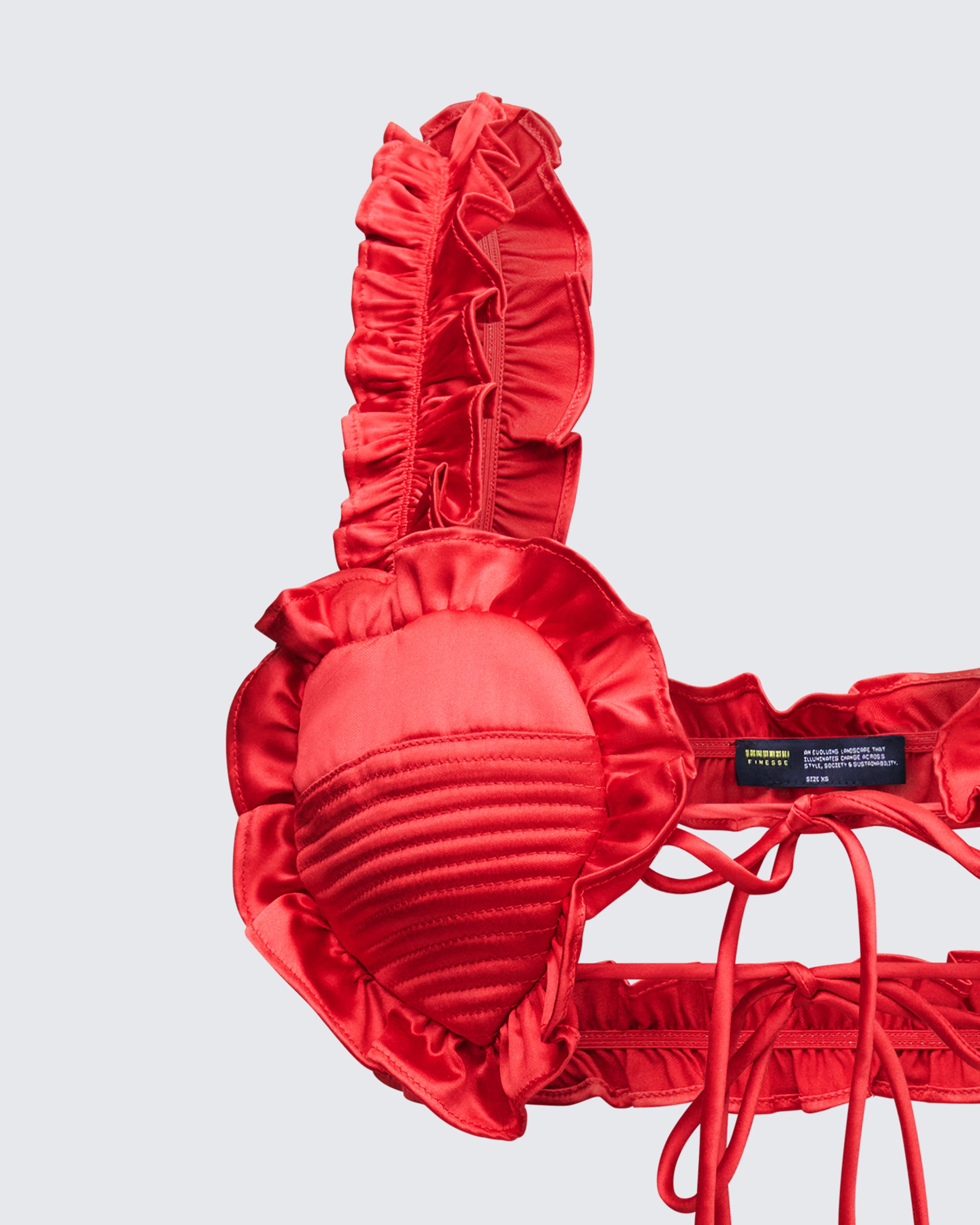 Thelma Red Padded Heart Bra Top - Image 6
