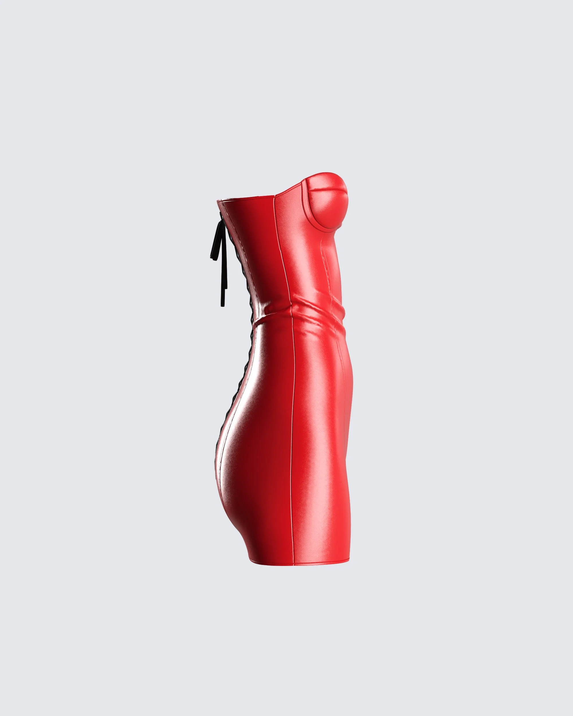 Trisha Vegan Leather Mini Dress - Image 2