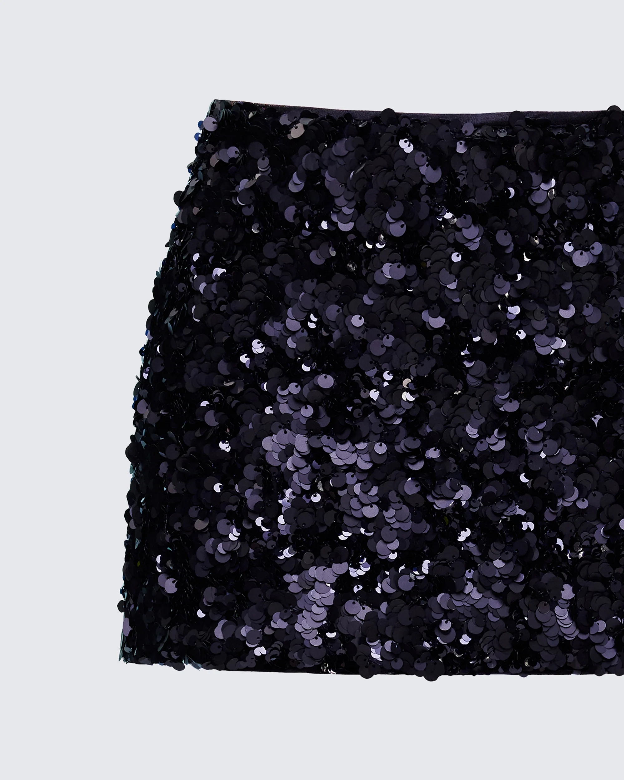 Twila Black Shell Sequin Mini Skirt - Image 6