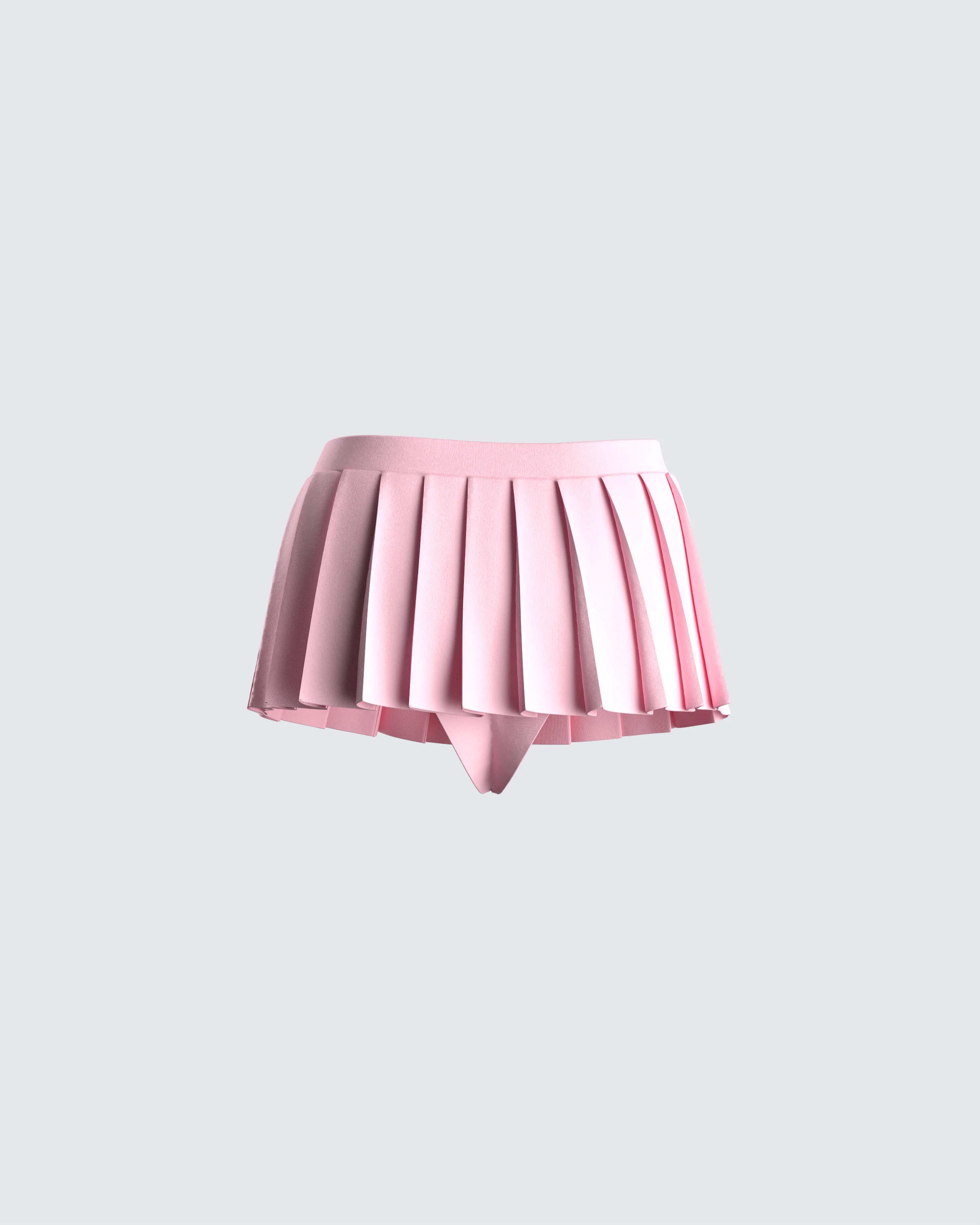 Uma Pink Micro Mini Pleated Skort - Image 3