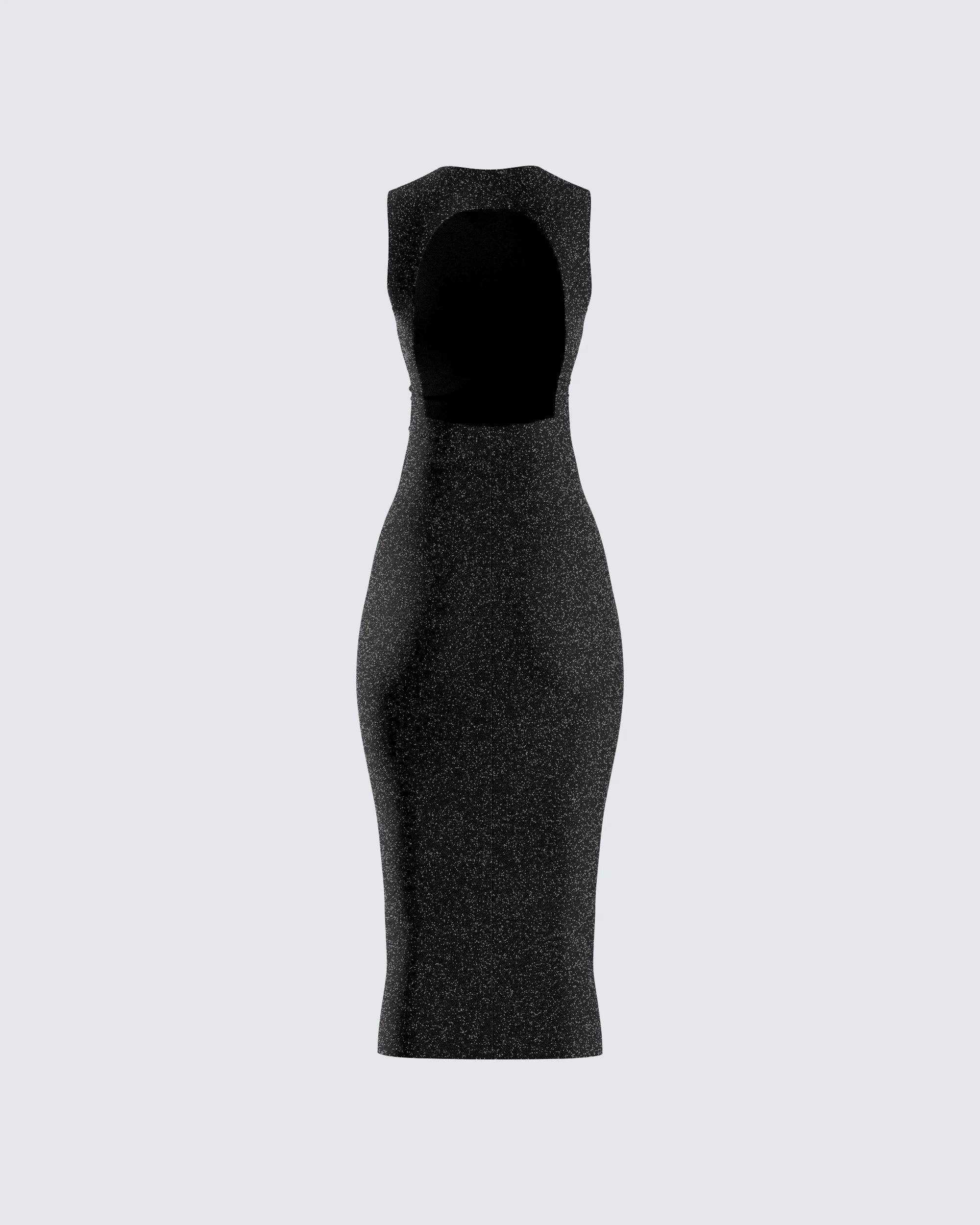 Umbra Black Shimmer Midi Dress - Image 3