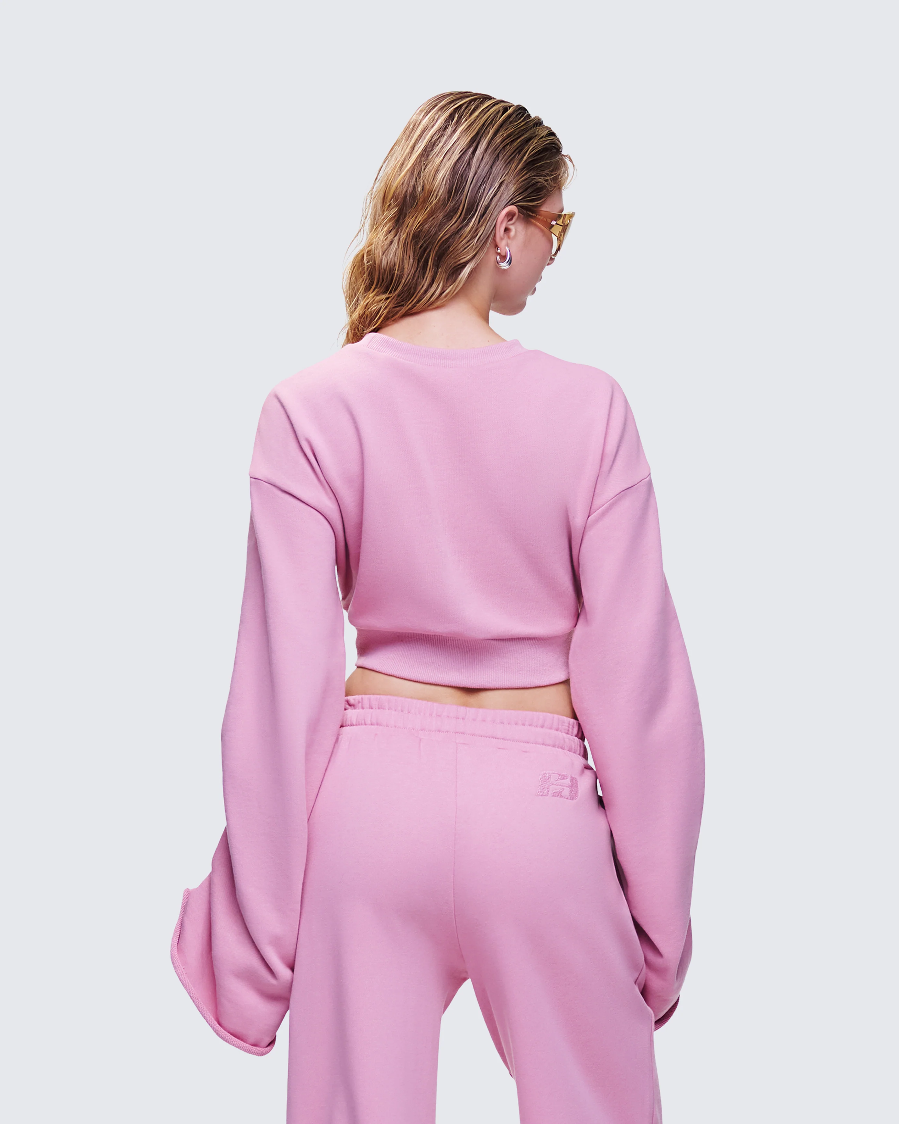Una Pink Stacked Sleeve Sweatshirt - Image 4