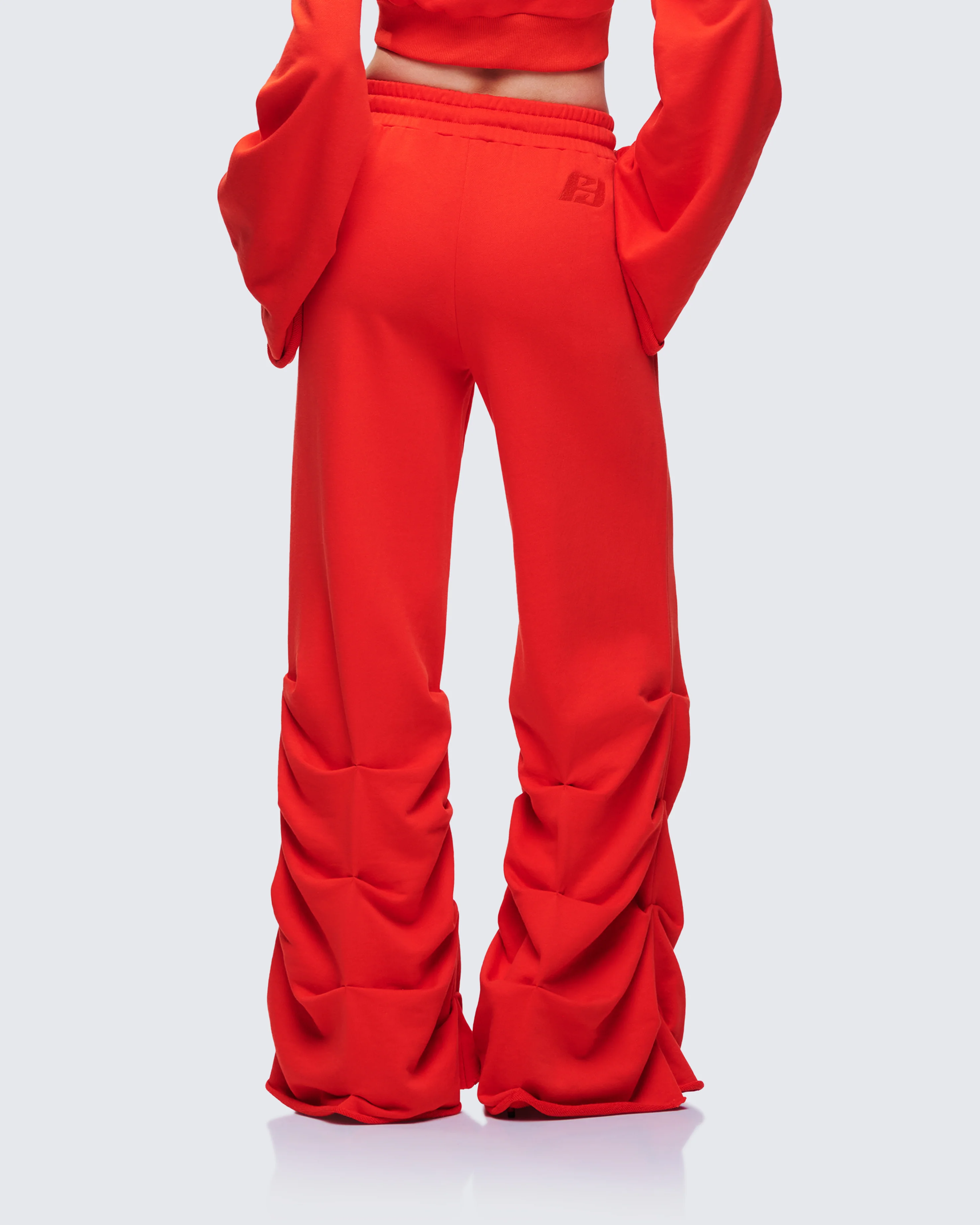 Una Red Stacked Leg Toggle Sweatpant - Image 4