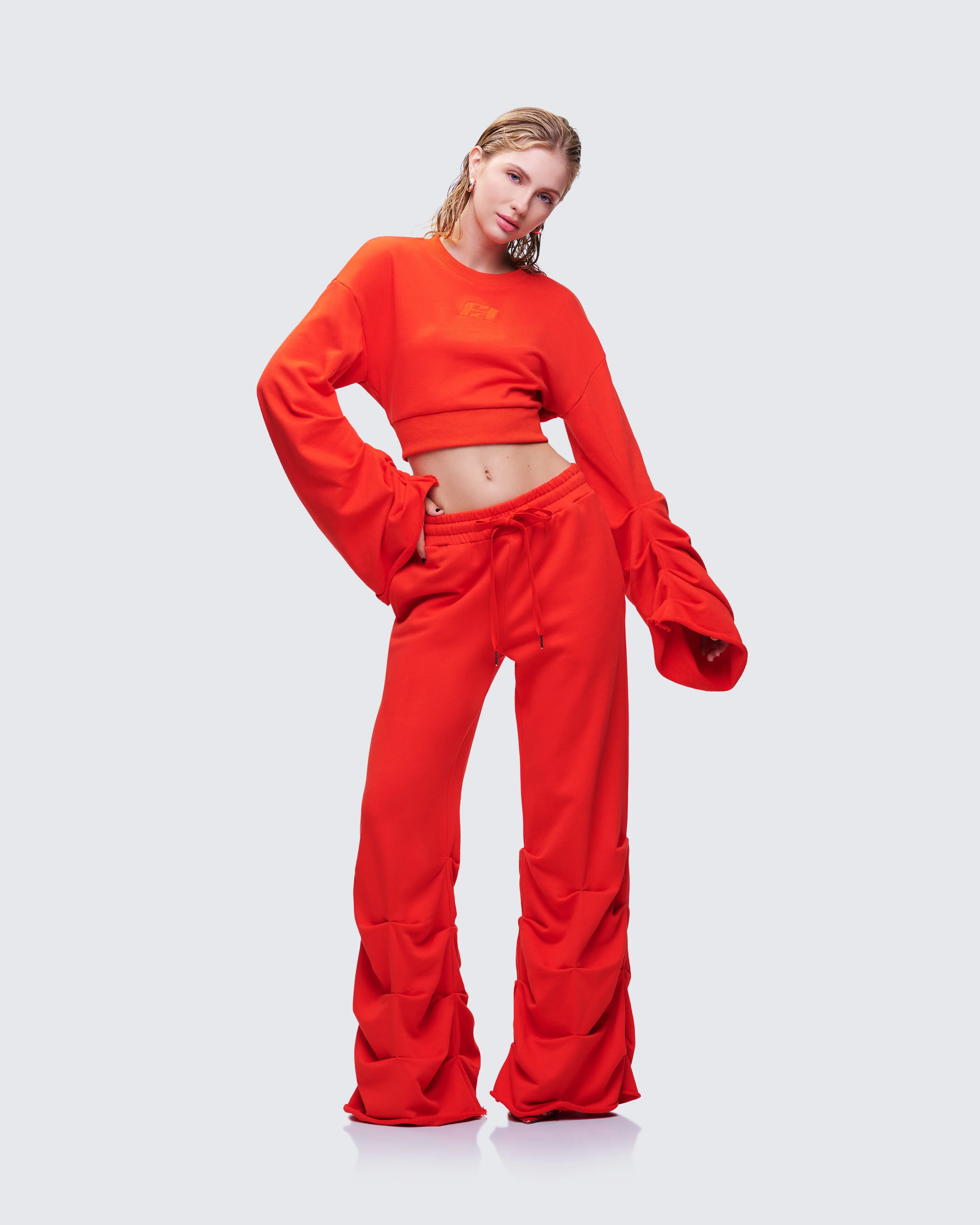 Una Red Stacked Sleeve Sweatshirt - Image 5