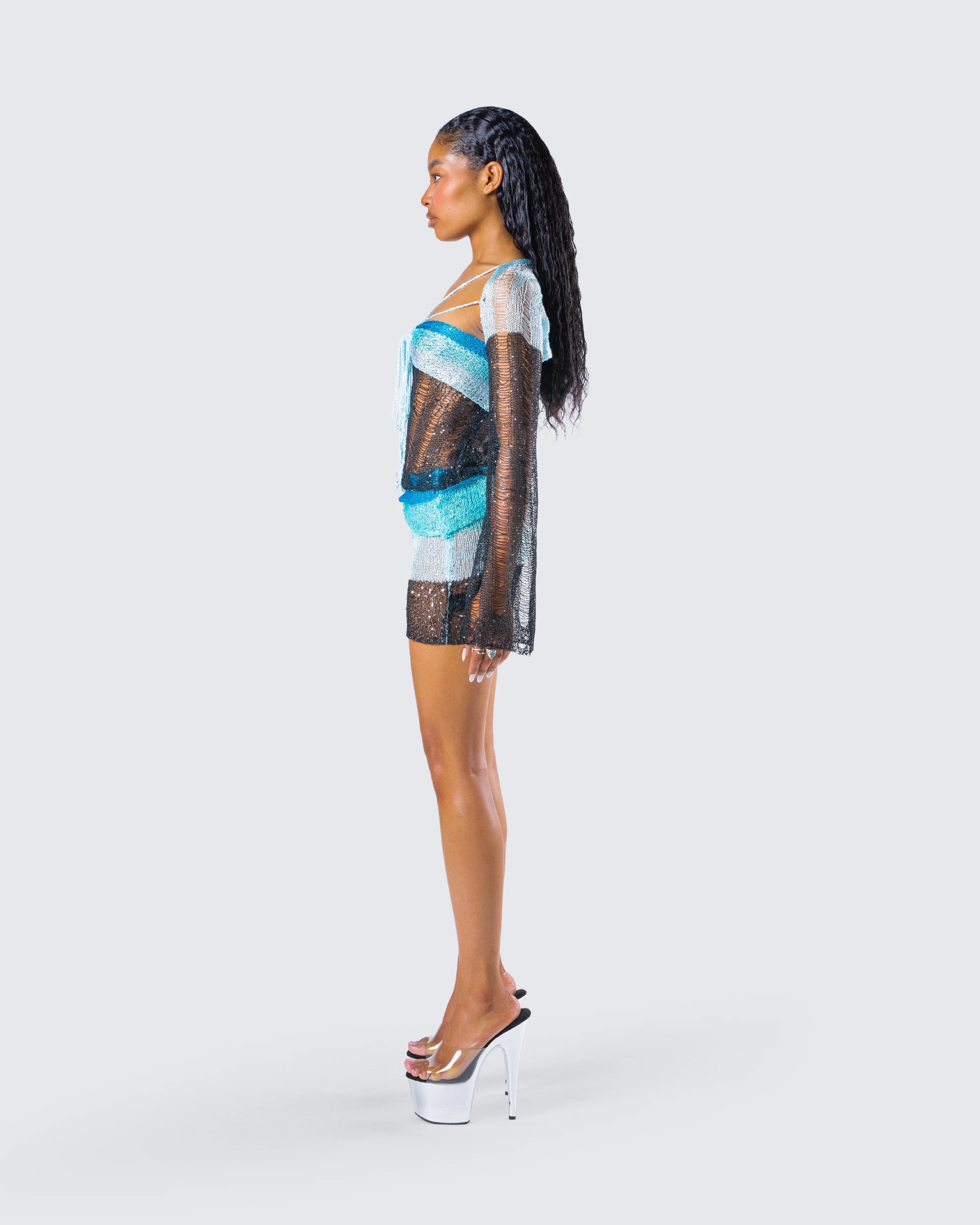 Vanessa Black Sequin Knit Set - Image 6