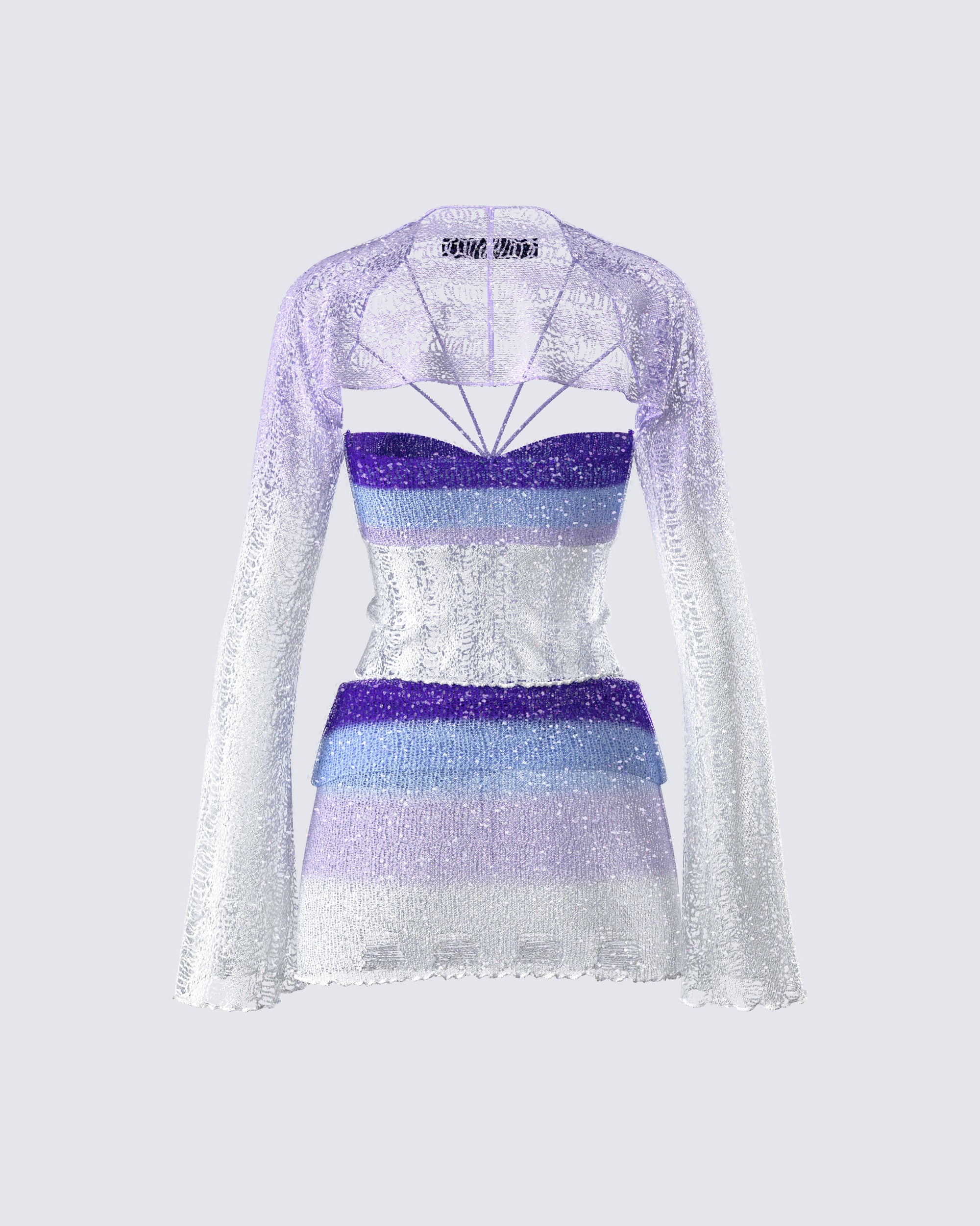 Vanessa Purple Sequin Knit Set - Image 3